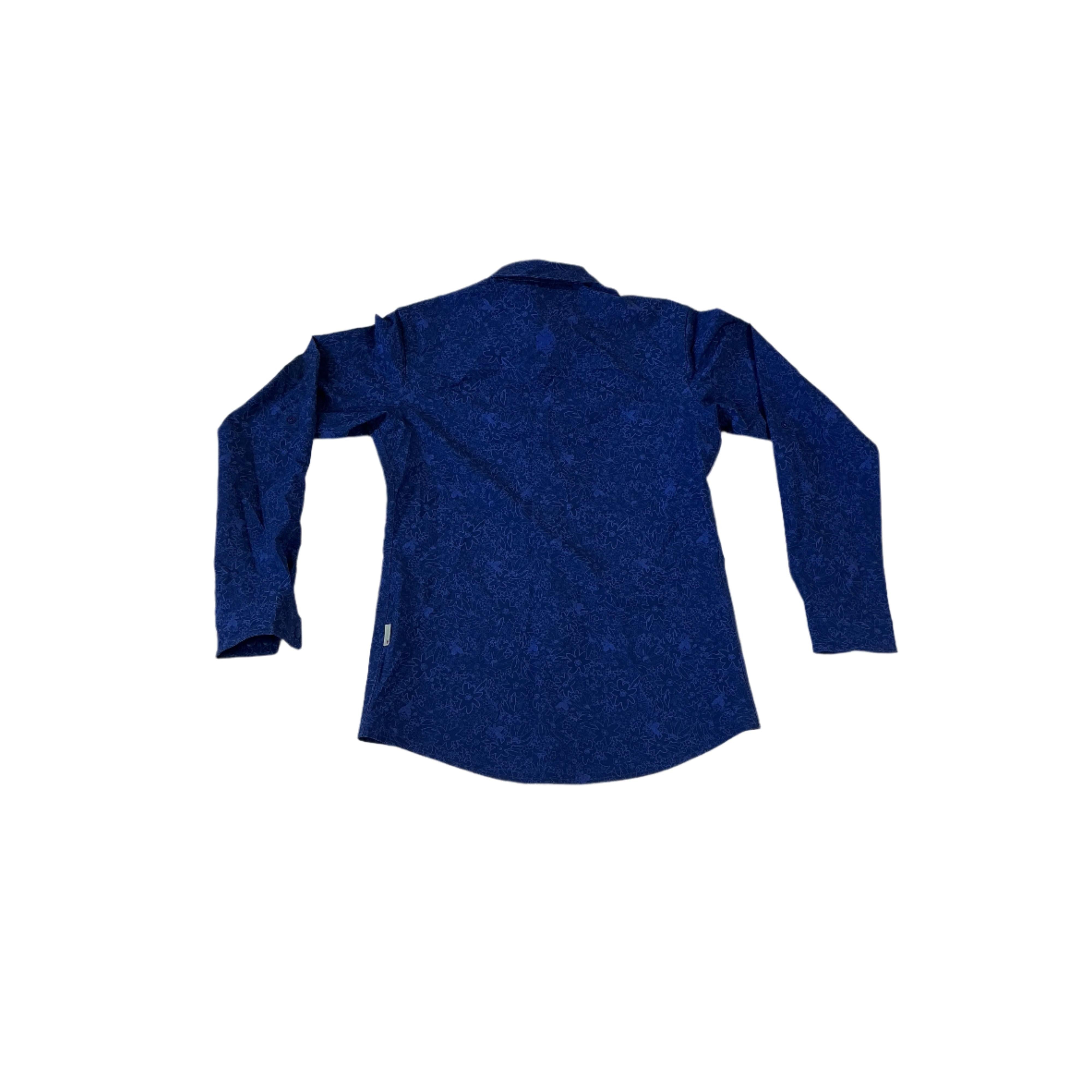 Stio Women's Floral CFS Long Sleeve Shirt Blue Small USED