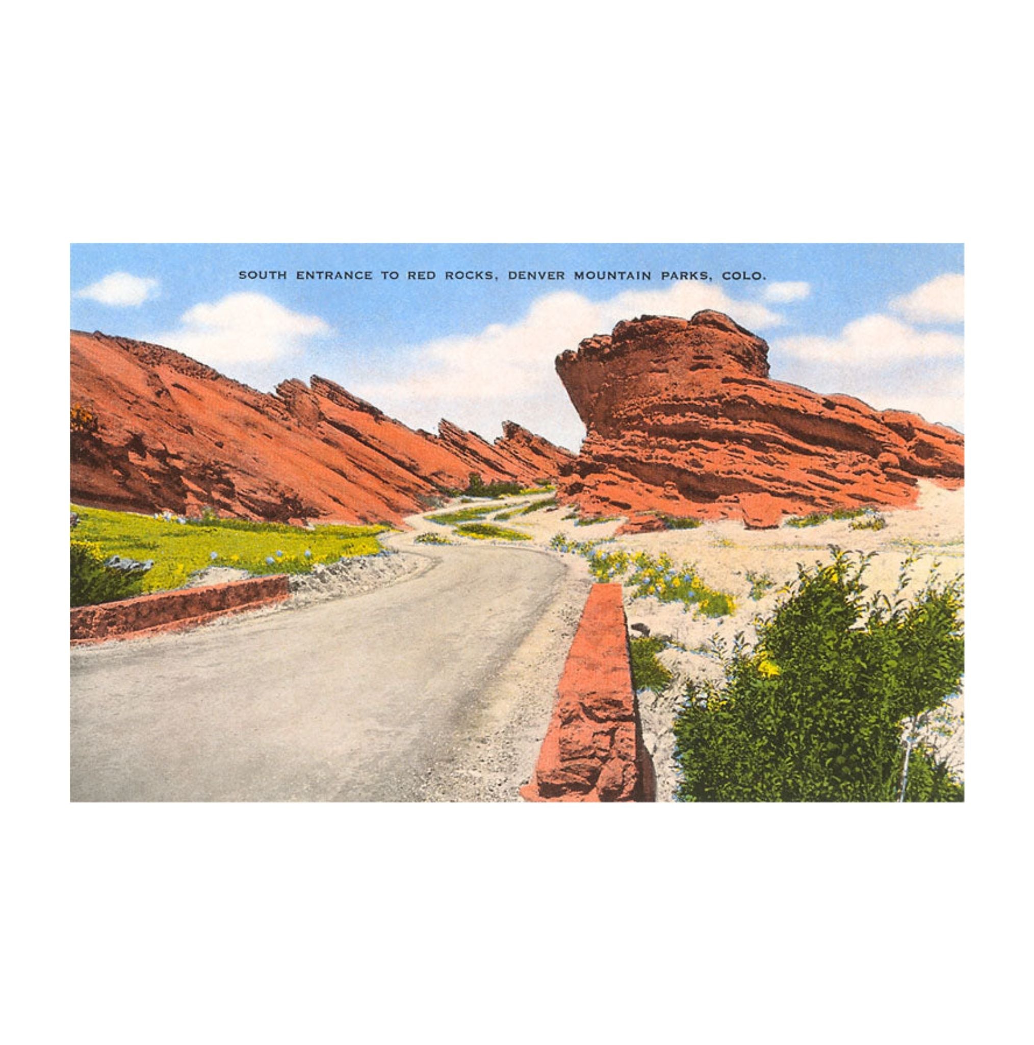 Found Image Red Rocks Park, Colorado CO-45 Postcard - FERAL