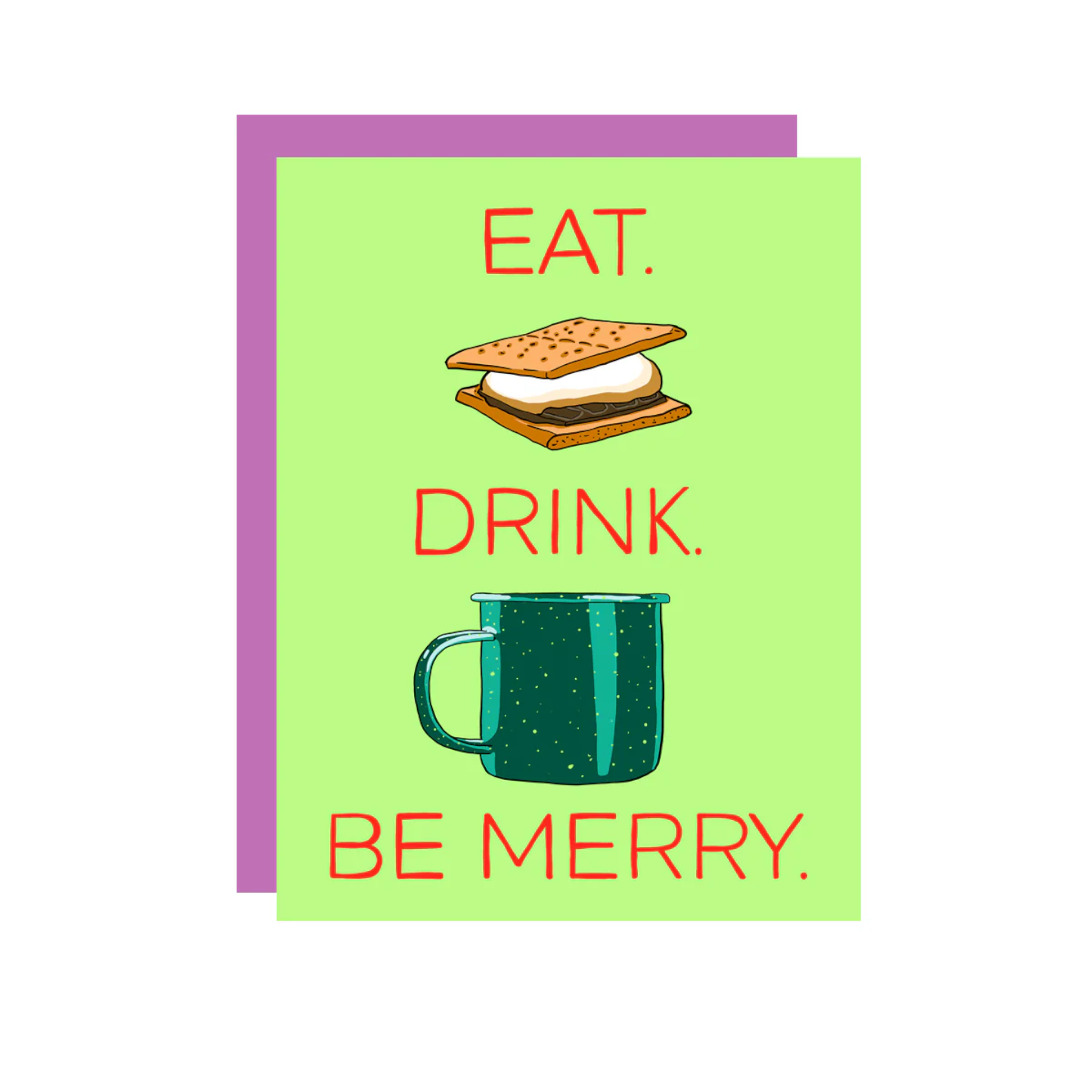 Wild Lettie Be Merry Greeting Card - FERAL