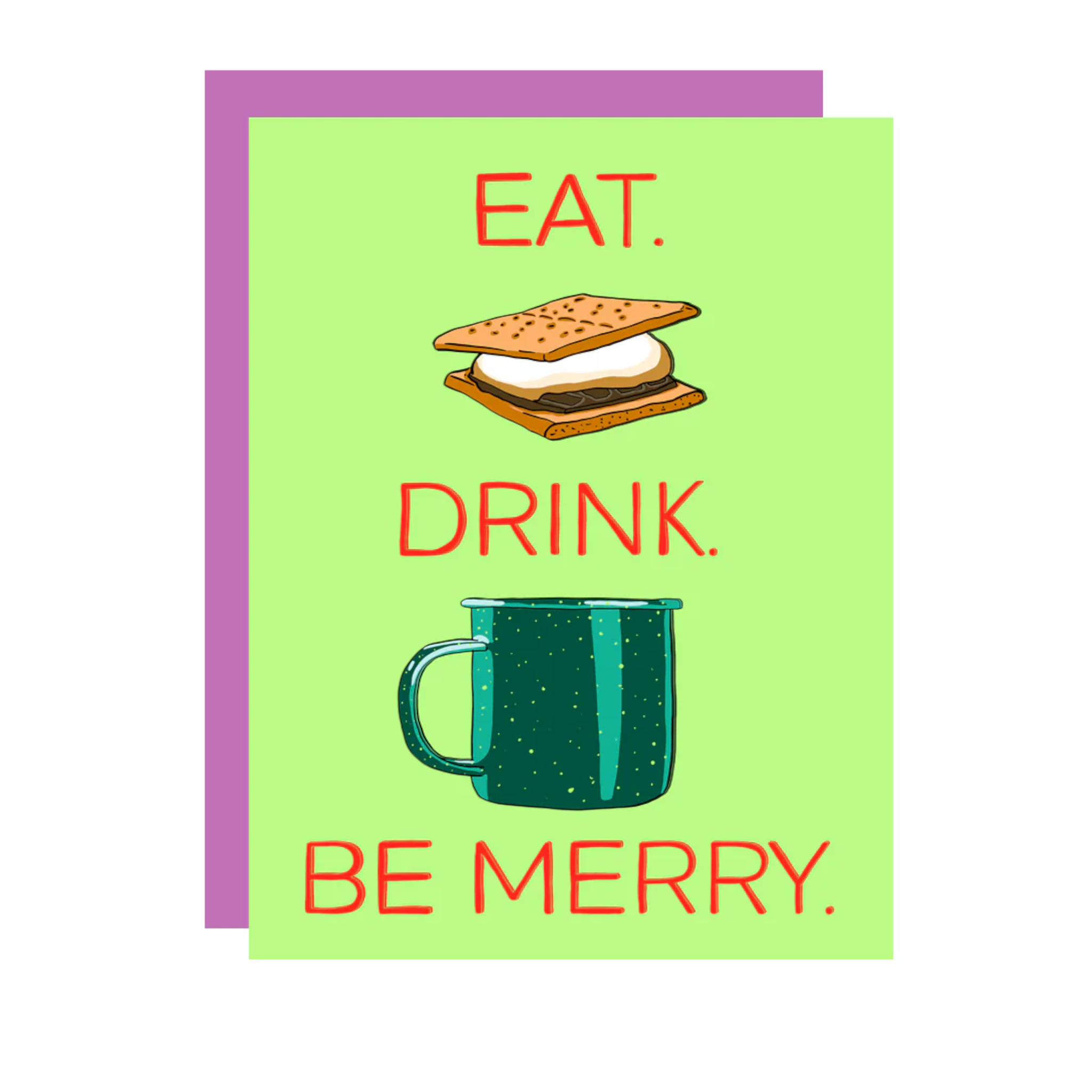 Wild Lettie Be Merry Greeting Card - FERAL