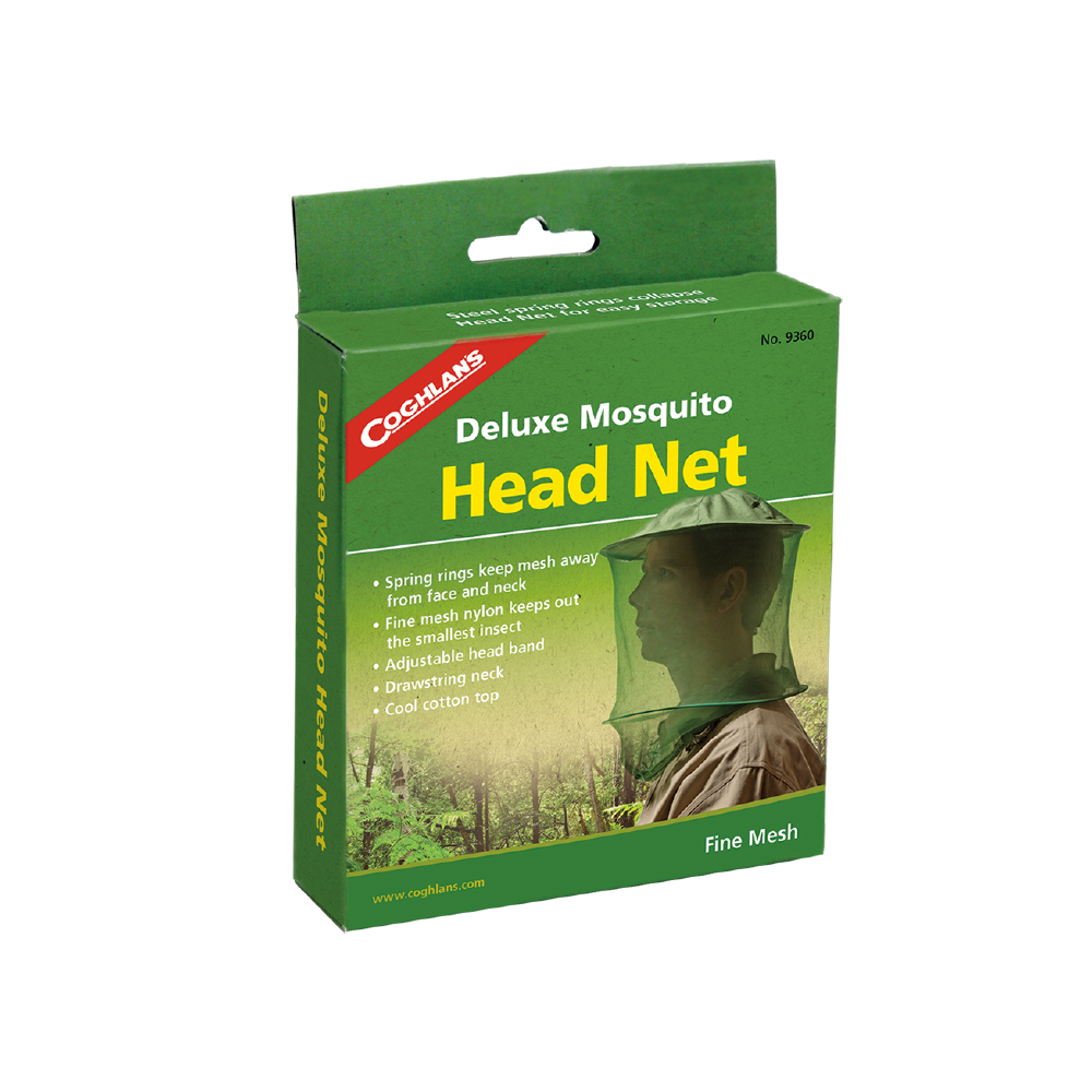 Coghlans Deluxe Fine Mesh Mosquito Head Net - FERAL