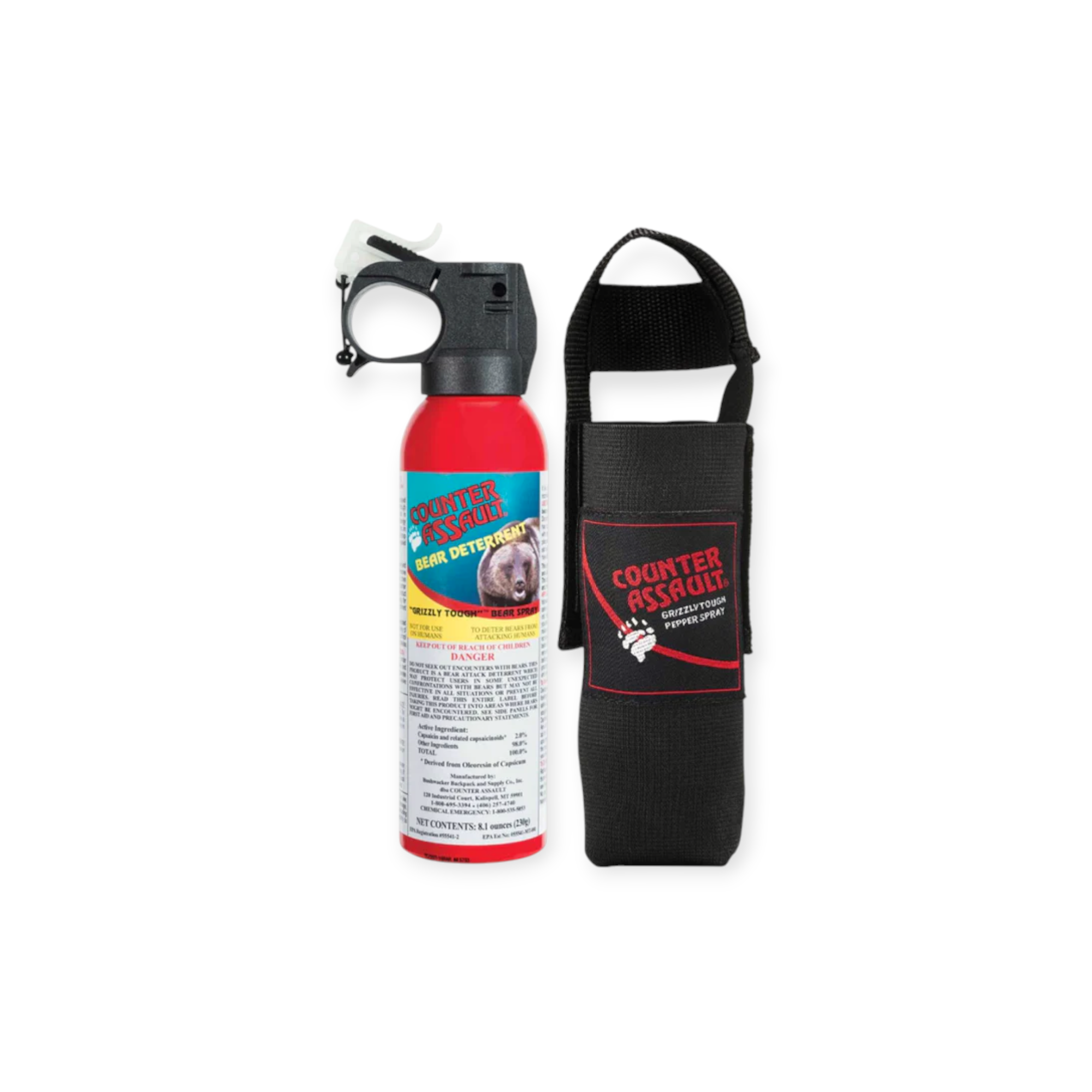 Counter Assault 8.1 oz Bear Spray with Holster - FERAL