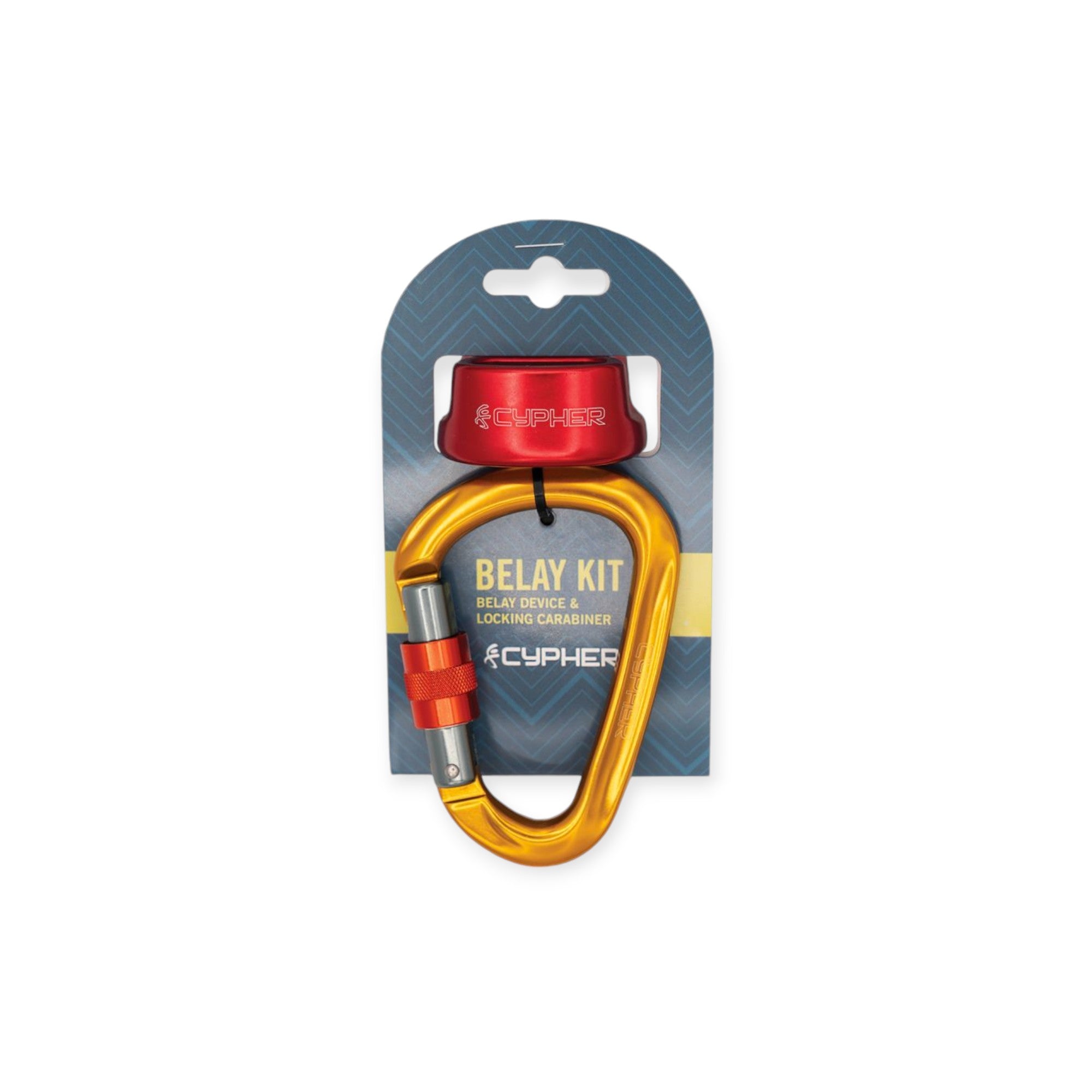 Cypher Arc Belay Device w' HMS Screw Lock Carabiner Kit - FERAL