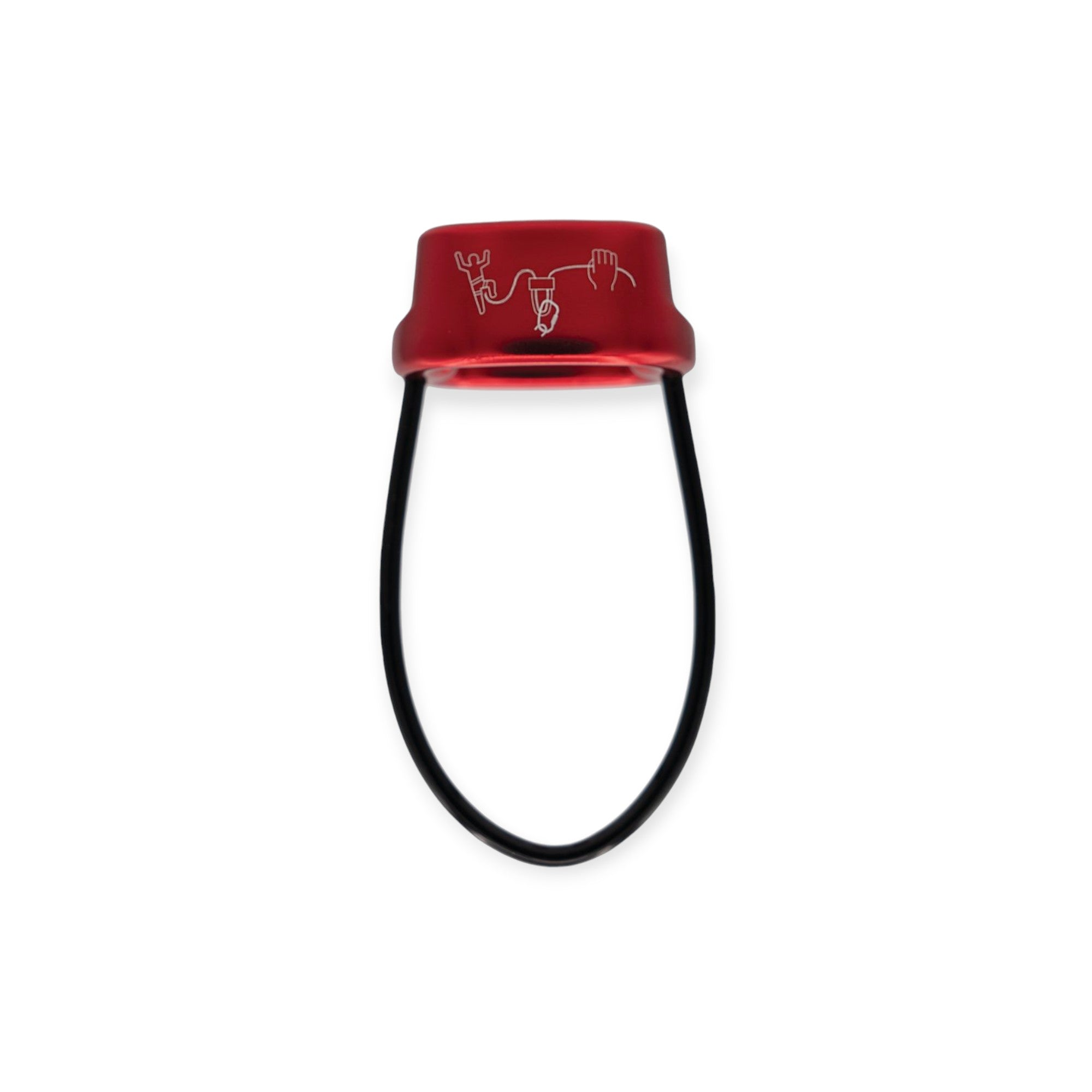 Cypher Arc Belay Device w' HMS Screw Lock Carabiner Kit - FERAL