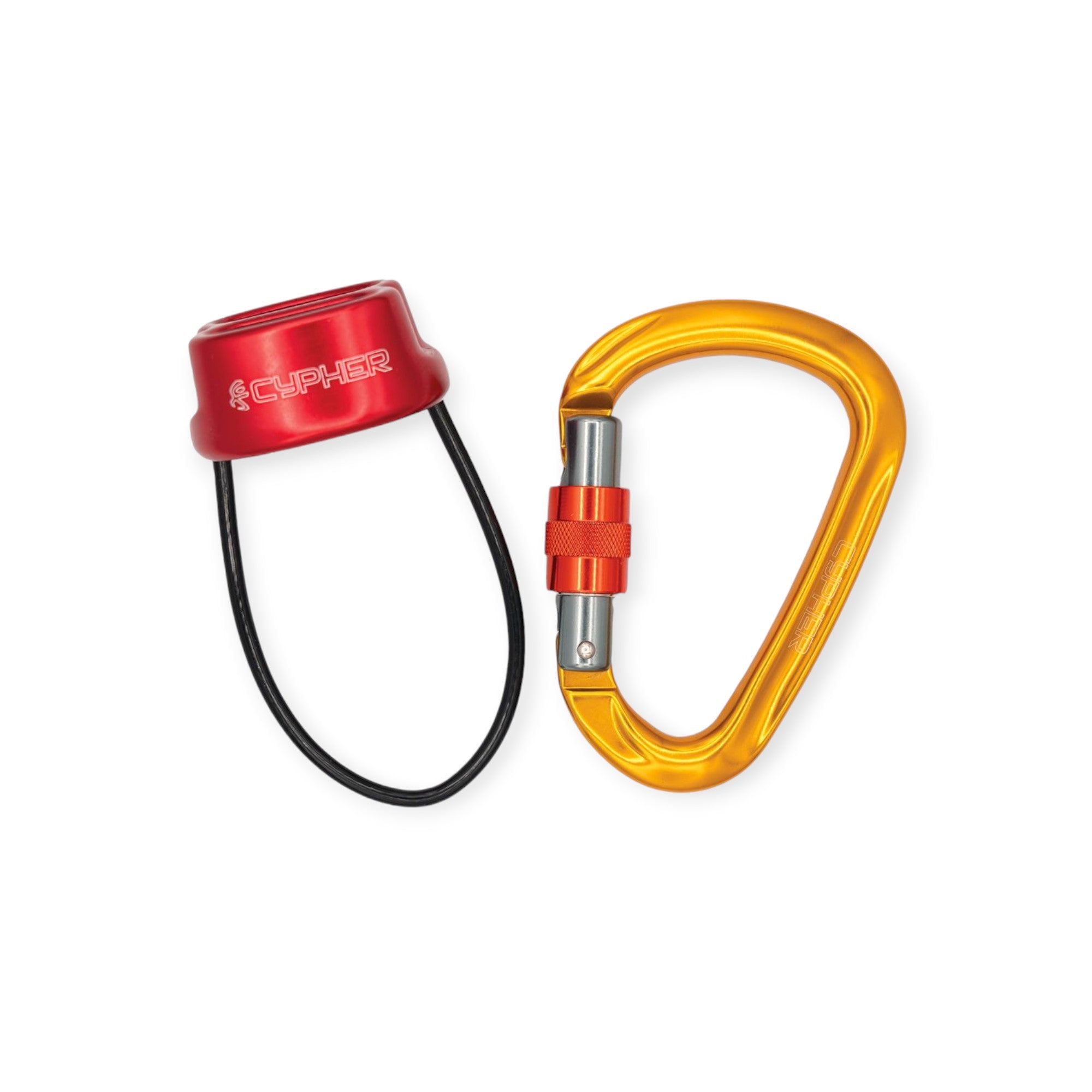 Cypher Arc Belay Device w' HMS Screw Lock Carabiner Kit - FERAL