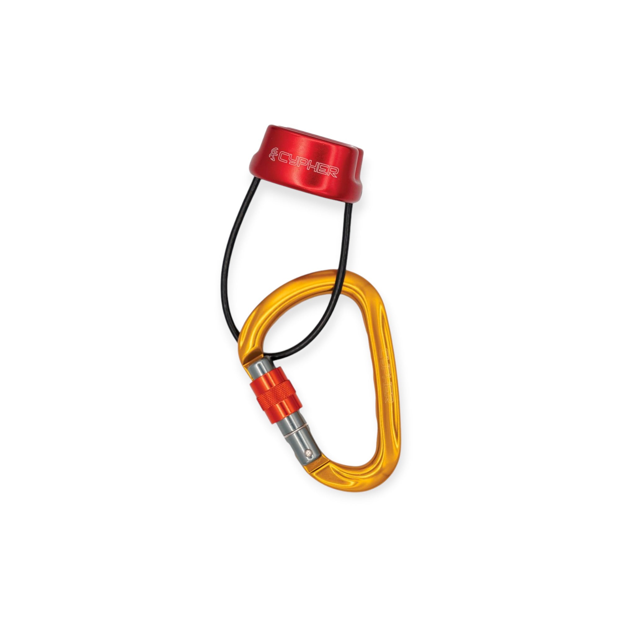 Cypher Arc Belay Device w' HMS Screw Lock Carabiner Kit - FERAL