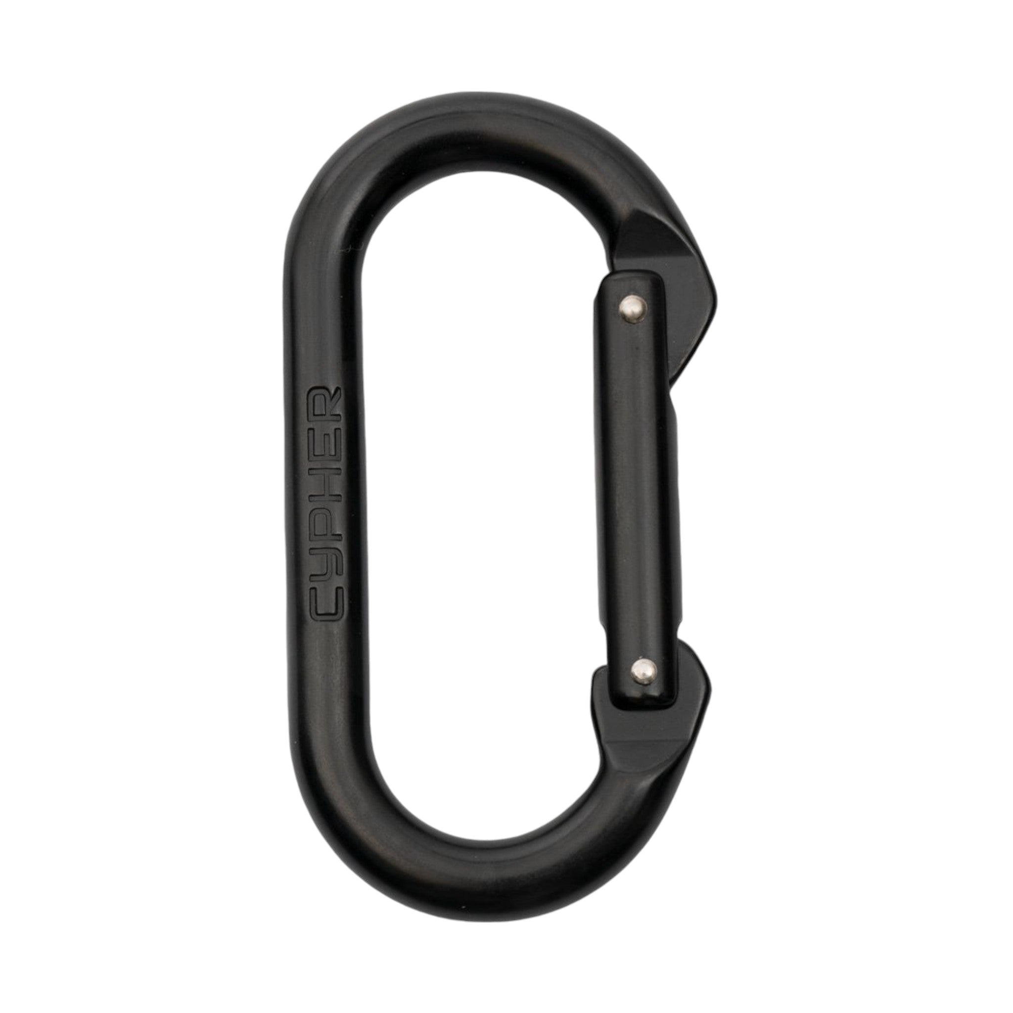 Cypher Oval Screw Gate Black Carabiner - FERAL