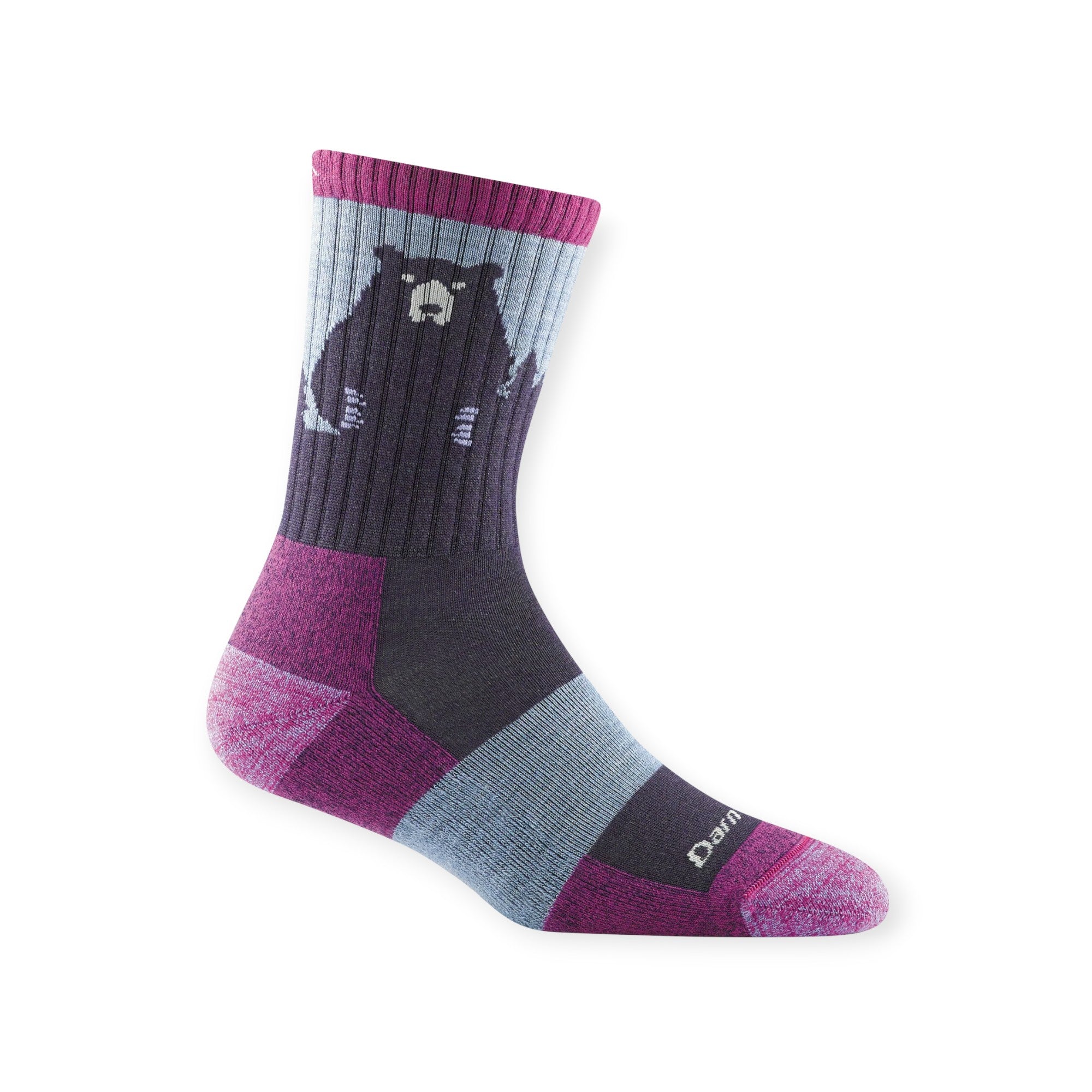 Darn Tough Women's Bear Town Micro Crew Lightweight with Cushion Socks - FERAL