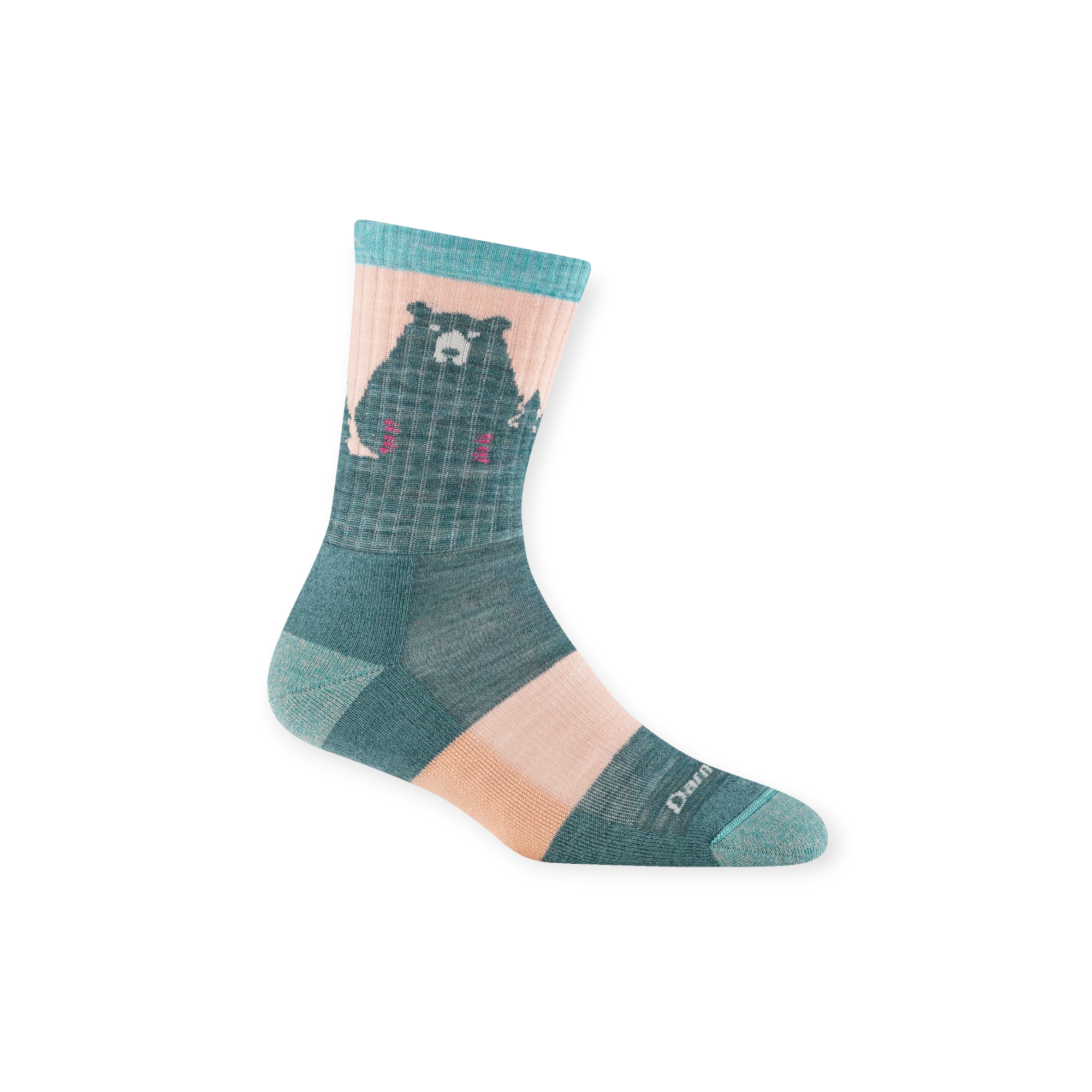 Darn Tough Women's Bear Town Micro Crew Lightweight with Cushion Socks - FERAL