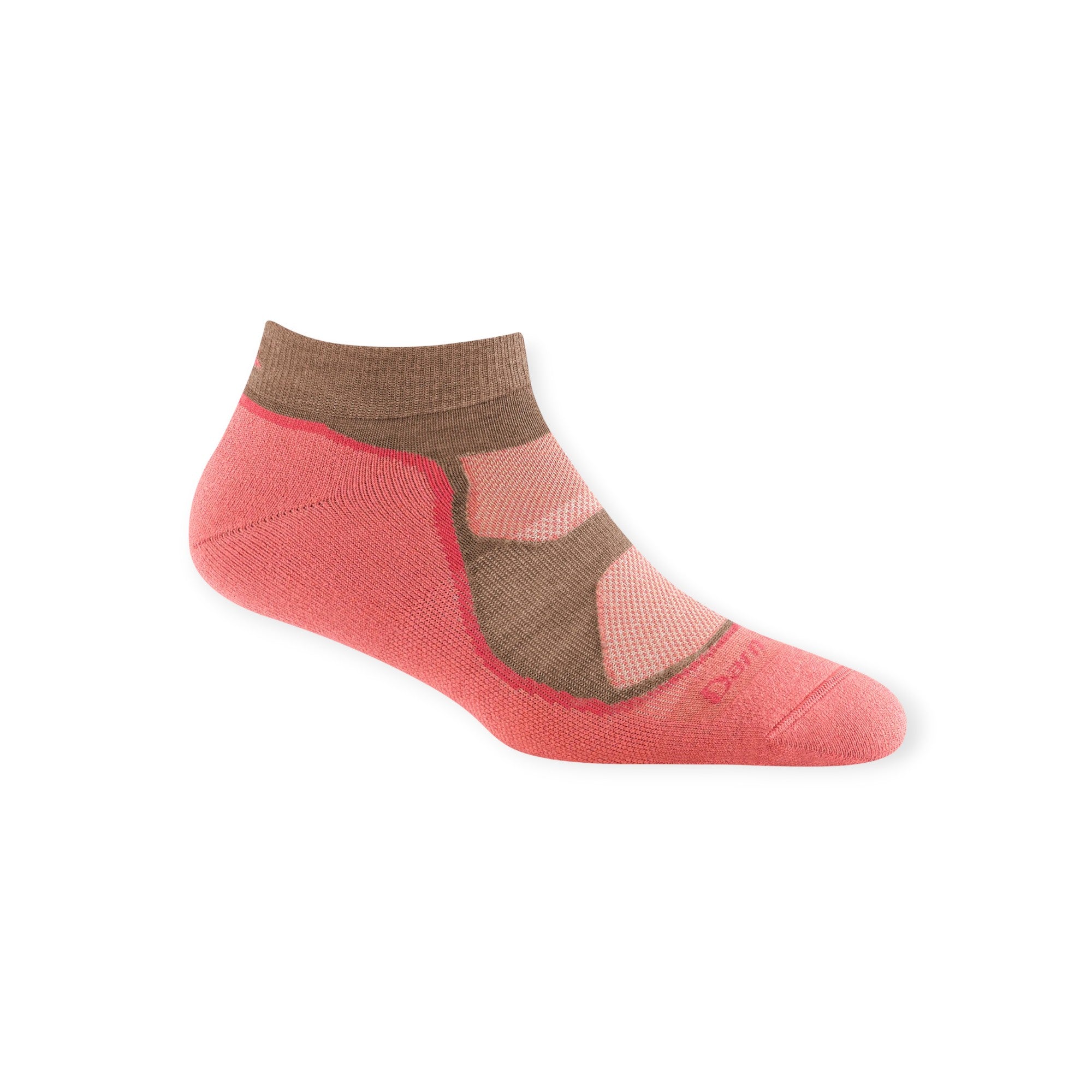 Darn Tough Women's Light Hiker No Show Lightweight with Cushion Socks - FERAL