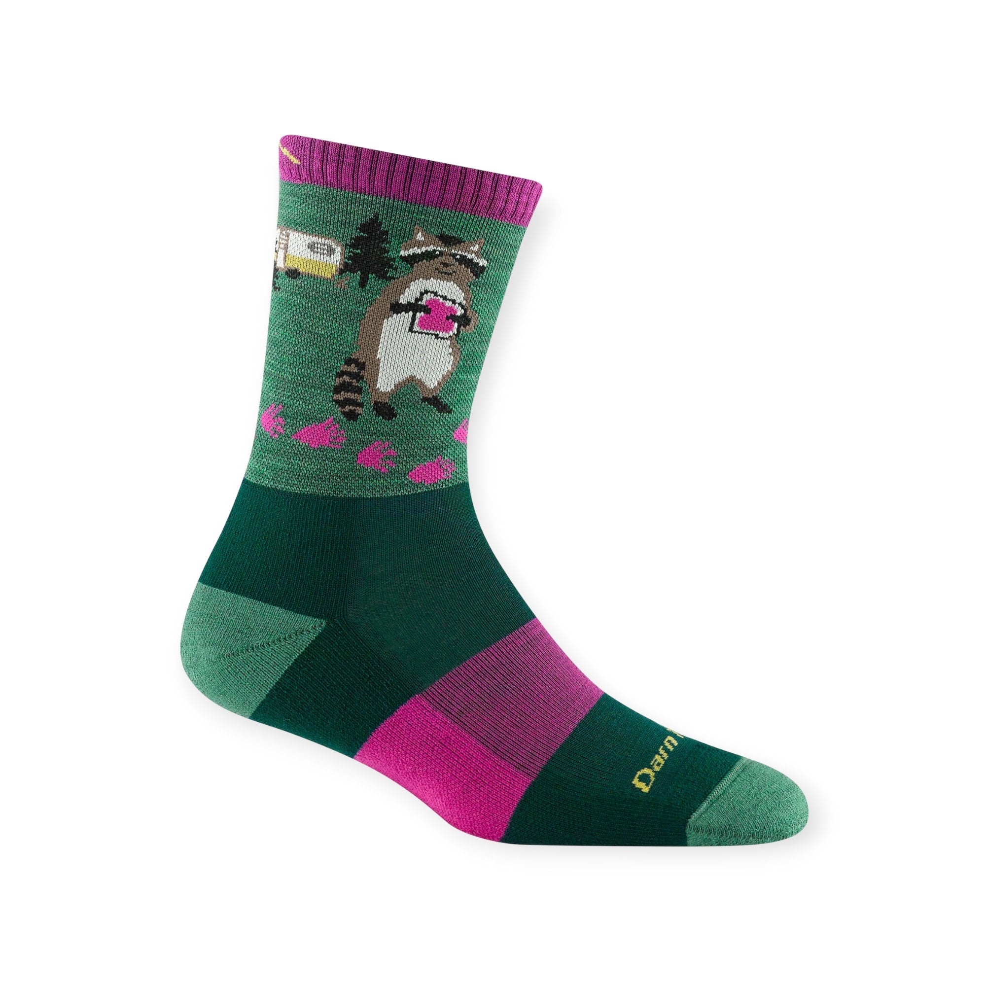 Darn Tough Women's Critter Club Micro Crew Lightweight with Cushions Socks - FERAL