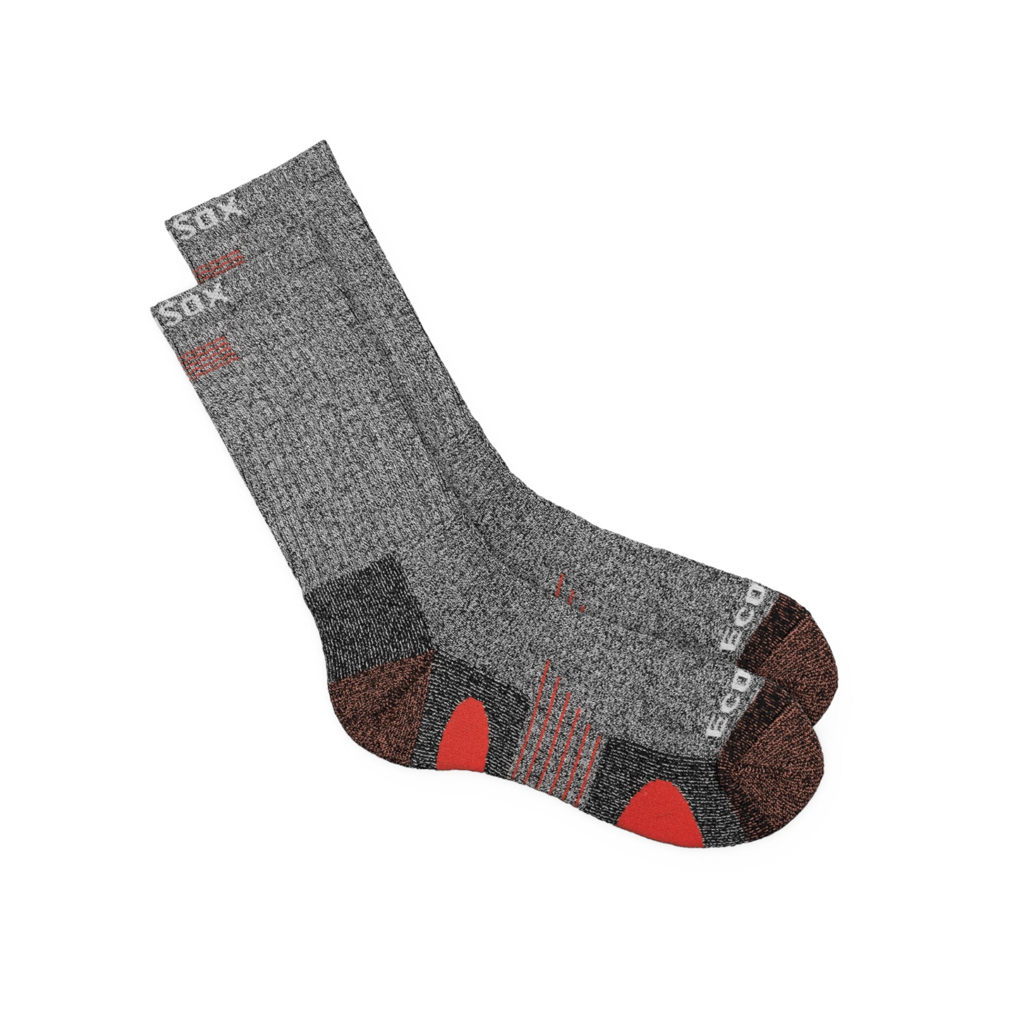 EcoSox Bamboo Medium Weight Hiking Crew Socks - FERAL