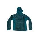 Eddie Bauer Women's Hooded Fuzzy Fleece Jacket Blue Large USED