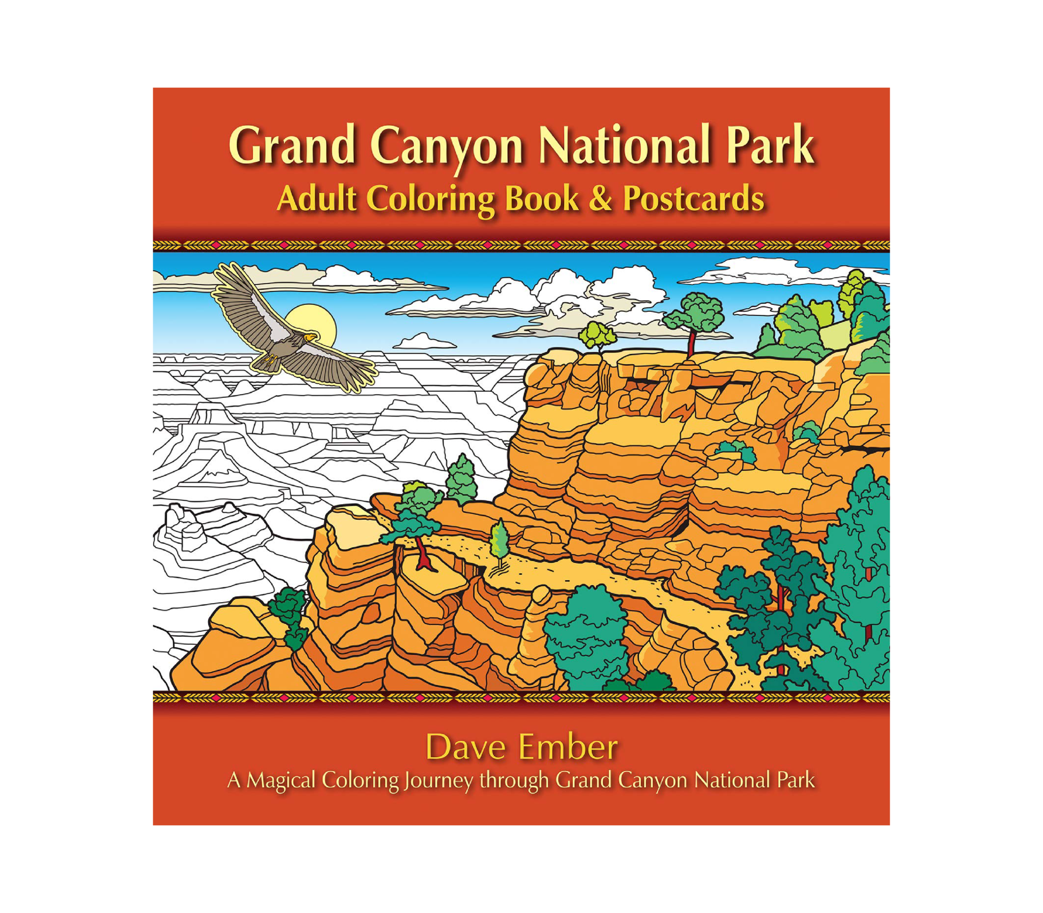 Grand Canyon National Park Adult Coloring Book & Postcards - FERAL