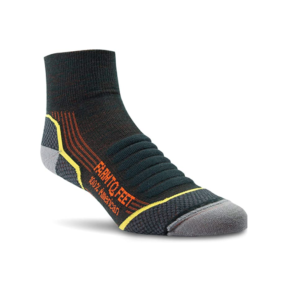 Farm To Feet Damascus Light Targeted Cushion 1/4 Crew Socks - FERAL