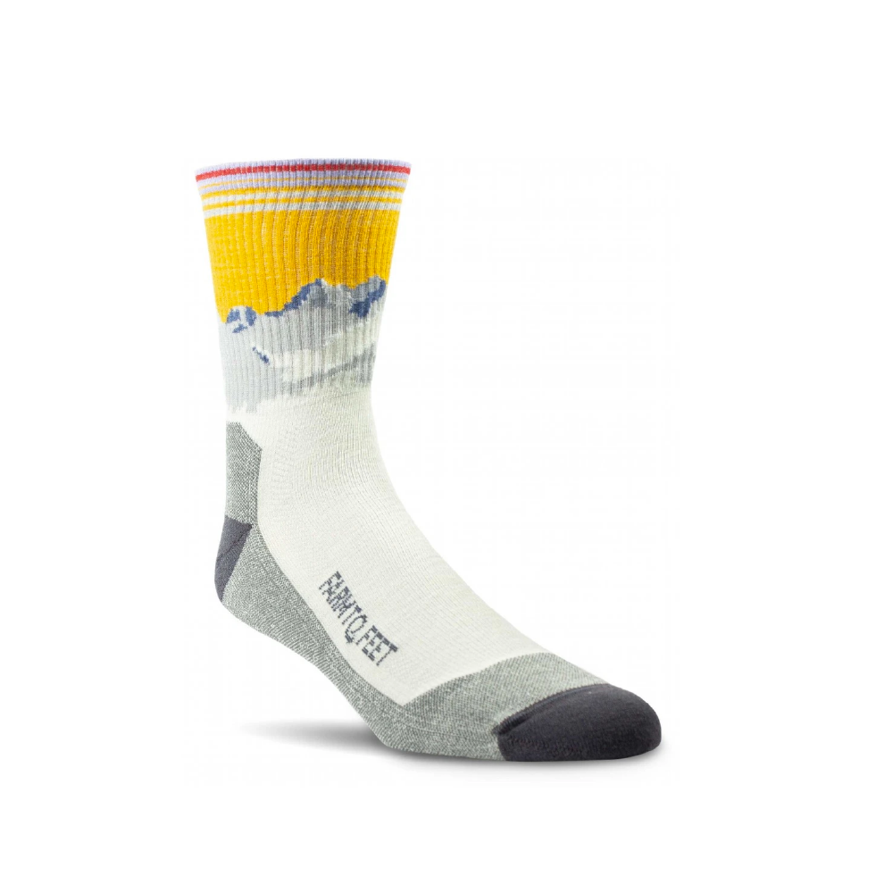Farm To Feet Olympia Light Targeted Cushion 3/4 Crew Socks - FERAL