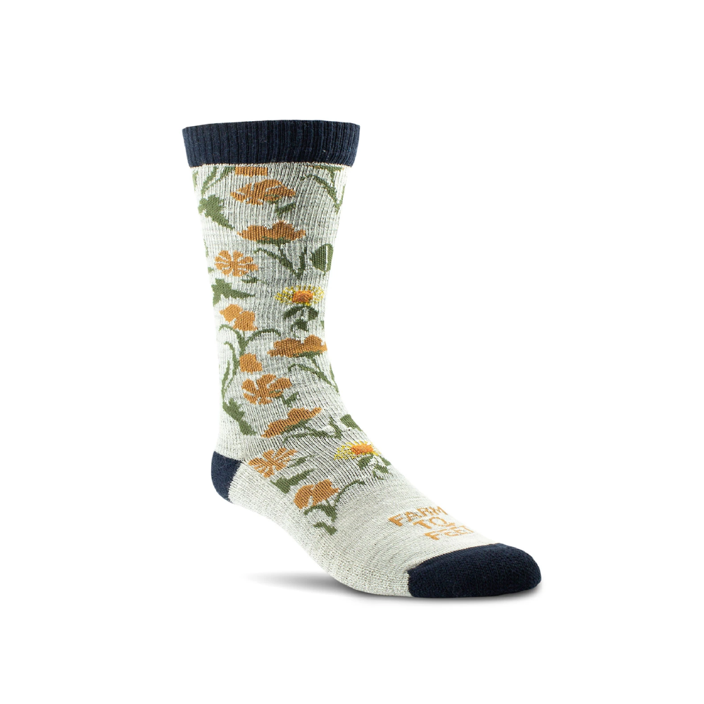 Farm to Feet Women's York Light Cushion Crew Socks - FERAL