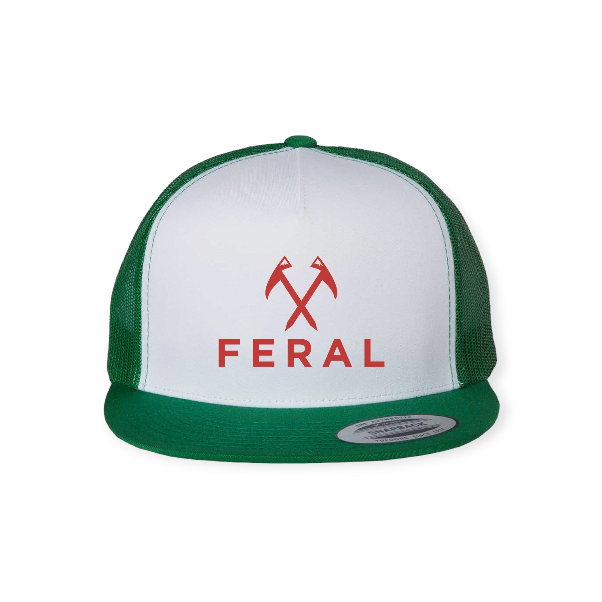 FERAL Logo Flat Bill Embroidered Hat - FERAL