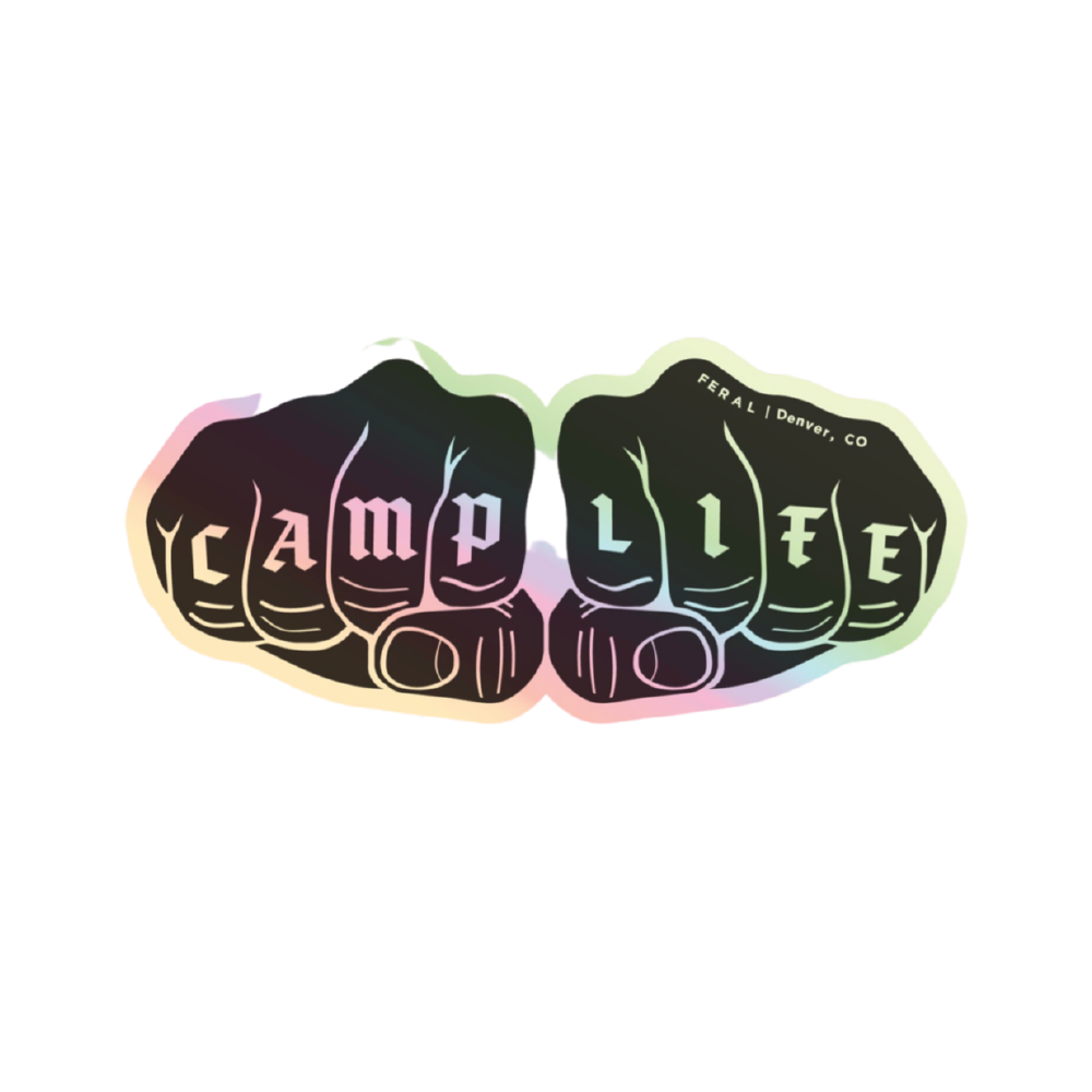 FERAL Camp Life Holographic Sticker