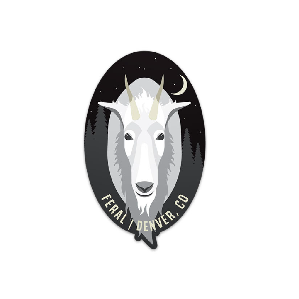 FERAL Denver Mountain Goat Sticker - FERAL