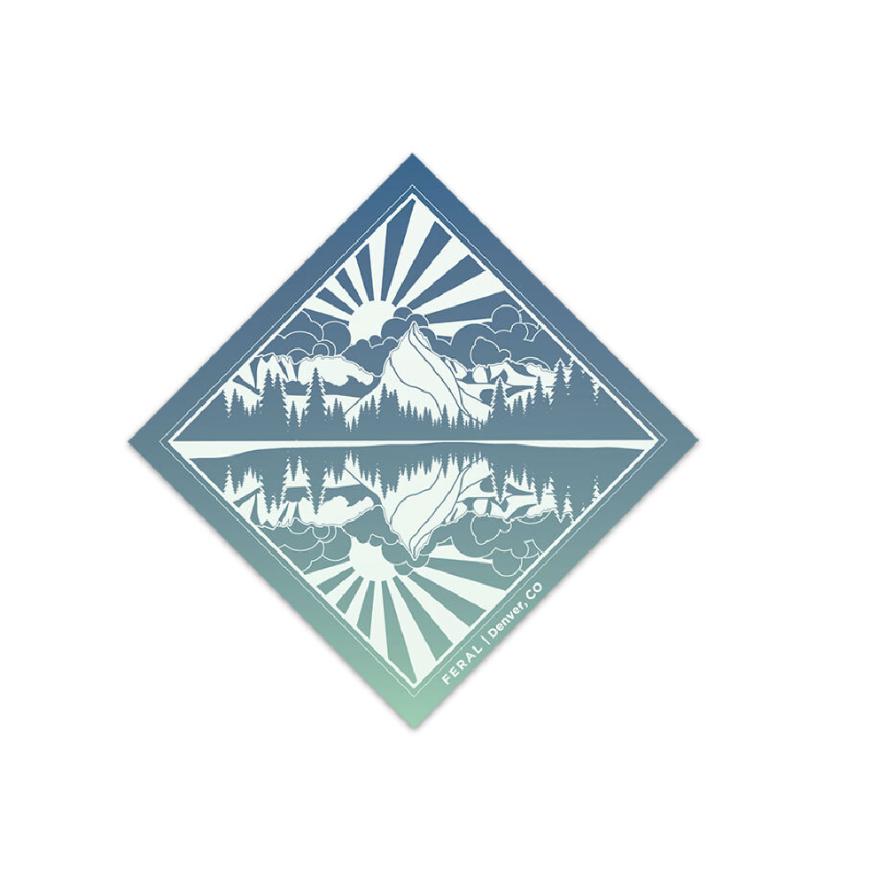 FERAL Lone Eagle Peak Gradient Sticker - FERAL