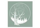 FERAL Tree and Startrails Teal Sticker - FERAL
