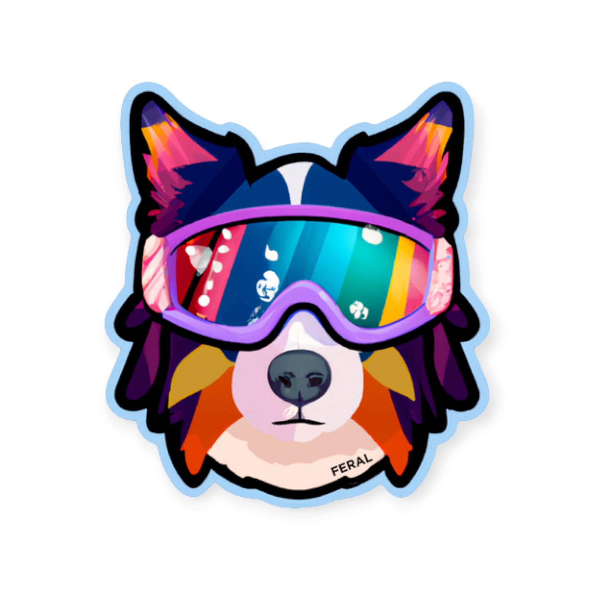 FERAL Vapor Dog Sticker - FERAL