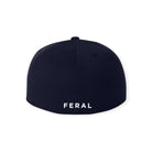 FERAL Wool-Blend Ice Axe Fitted Hat Dark Navy | White - FERAL