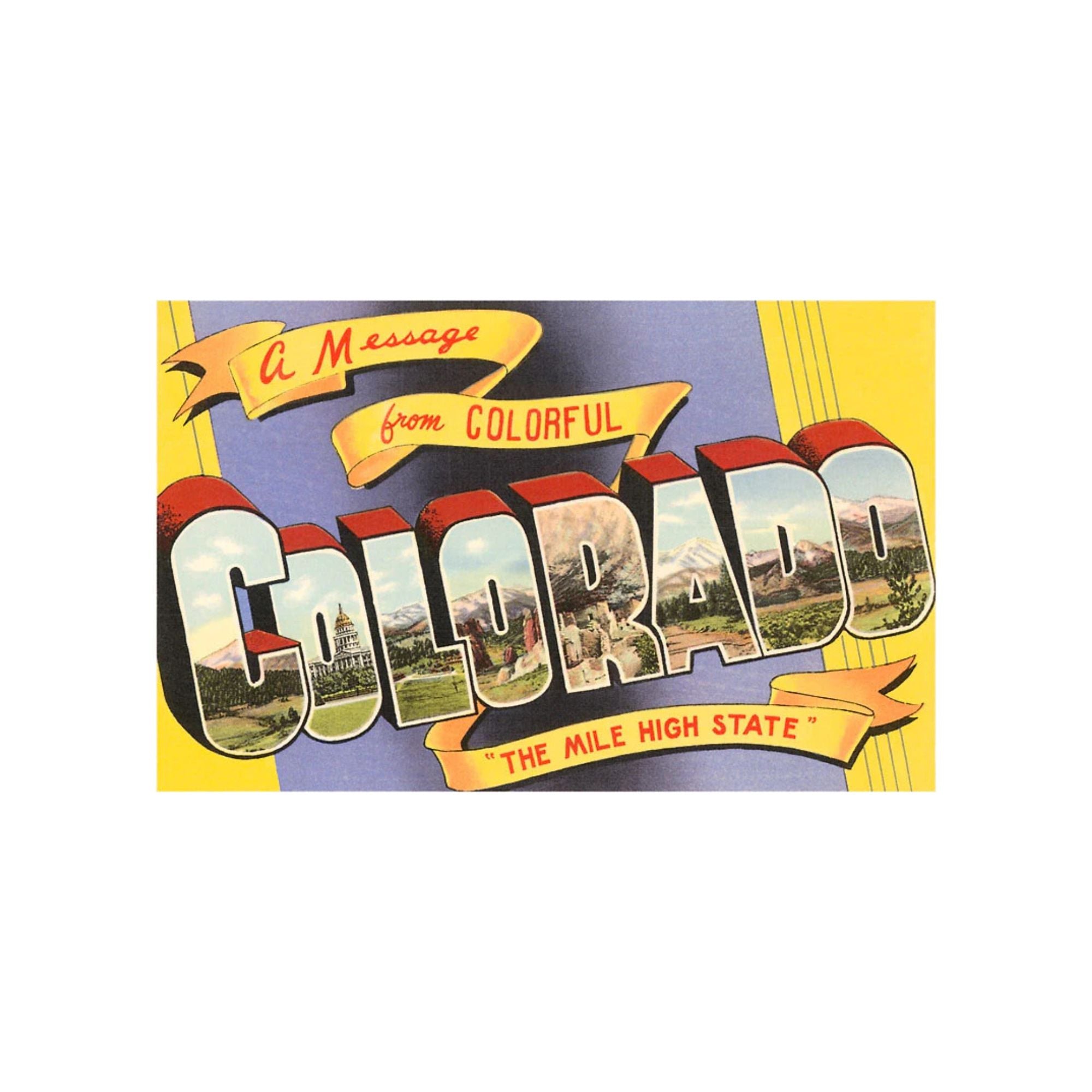 Found Image A Message From Colorful Colorado CO-03 Postcard - FERAL