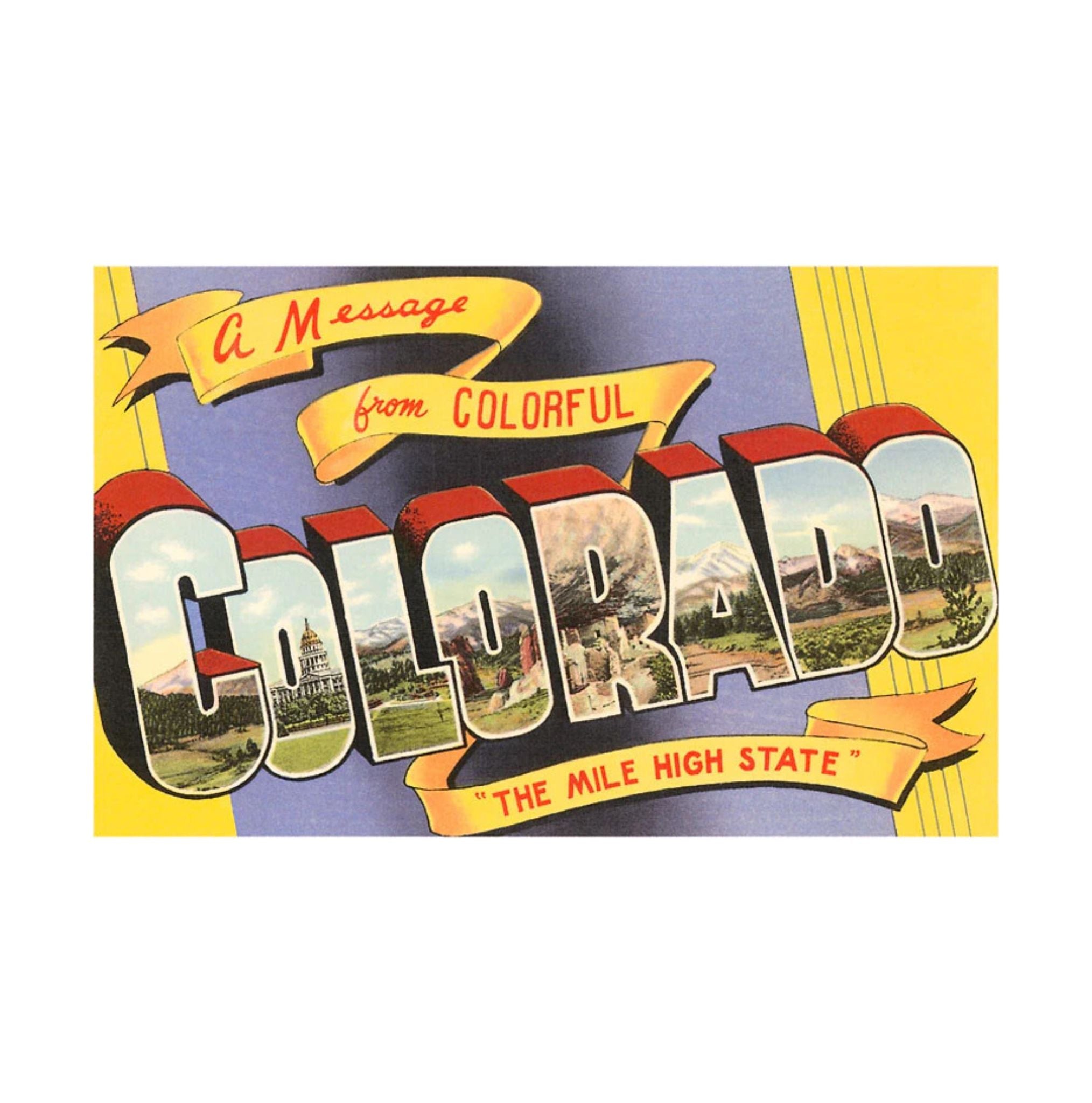 Found Image A Message From Colorful Colorado CO-03 Postcard - FERAL