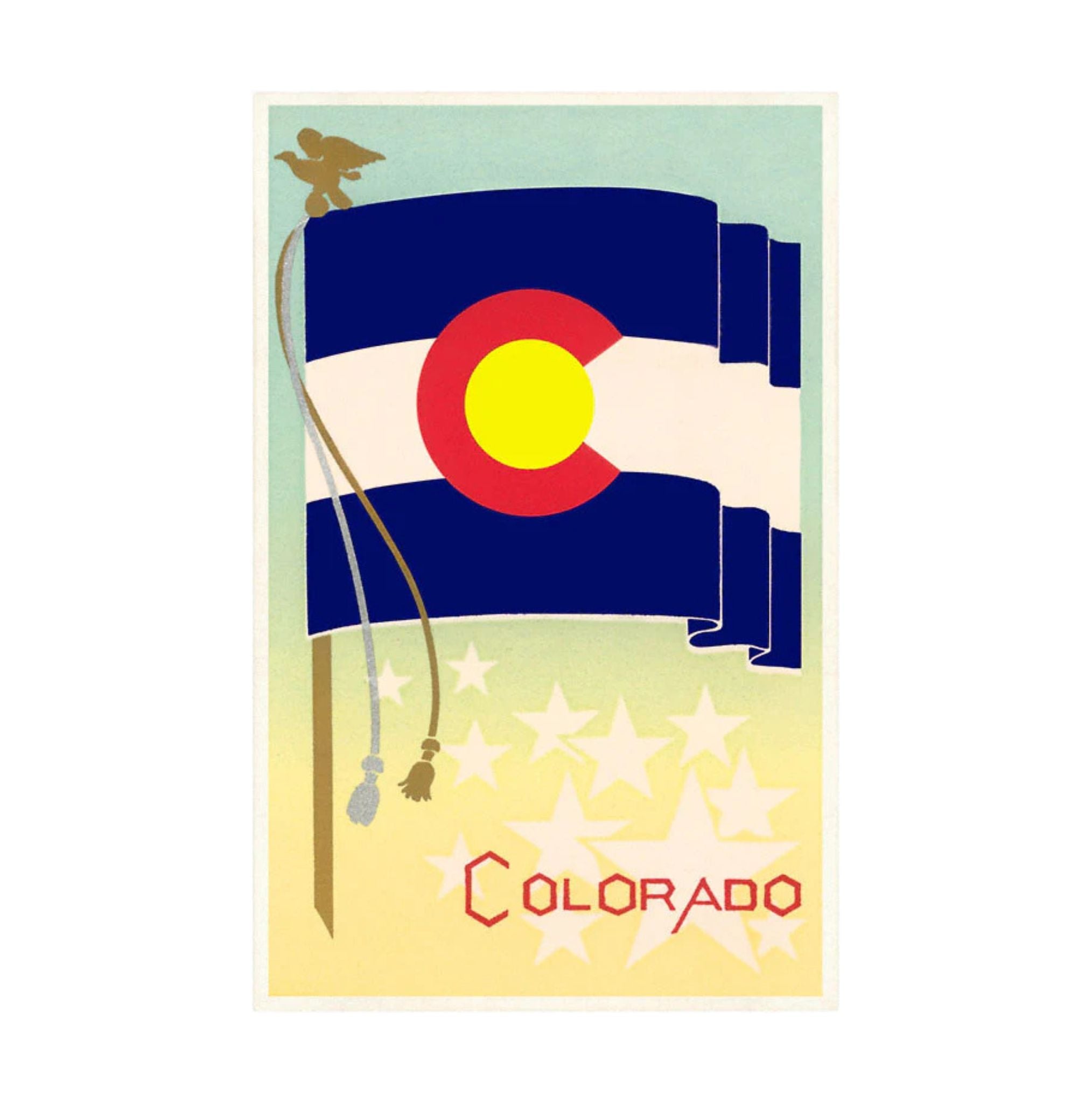 Found Image Flag Of Colorado FZ-05 Postcard - FERAL