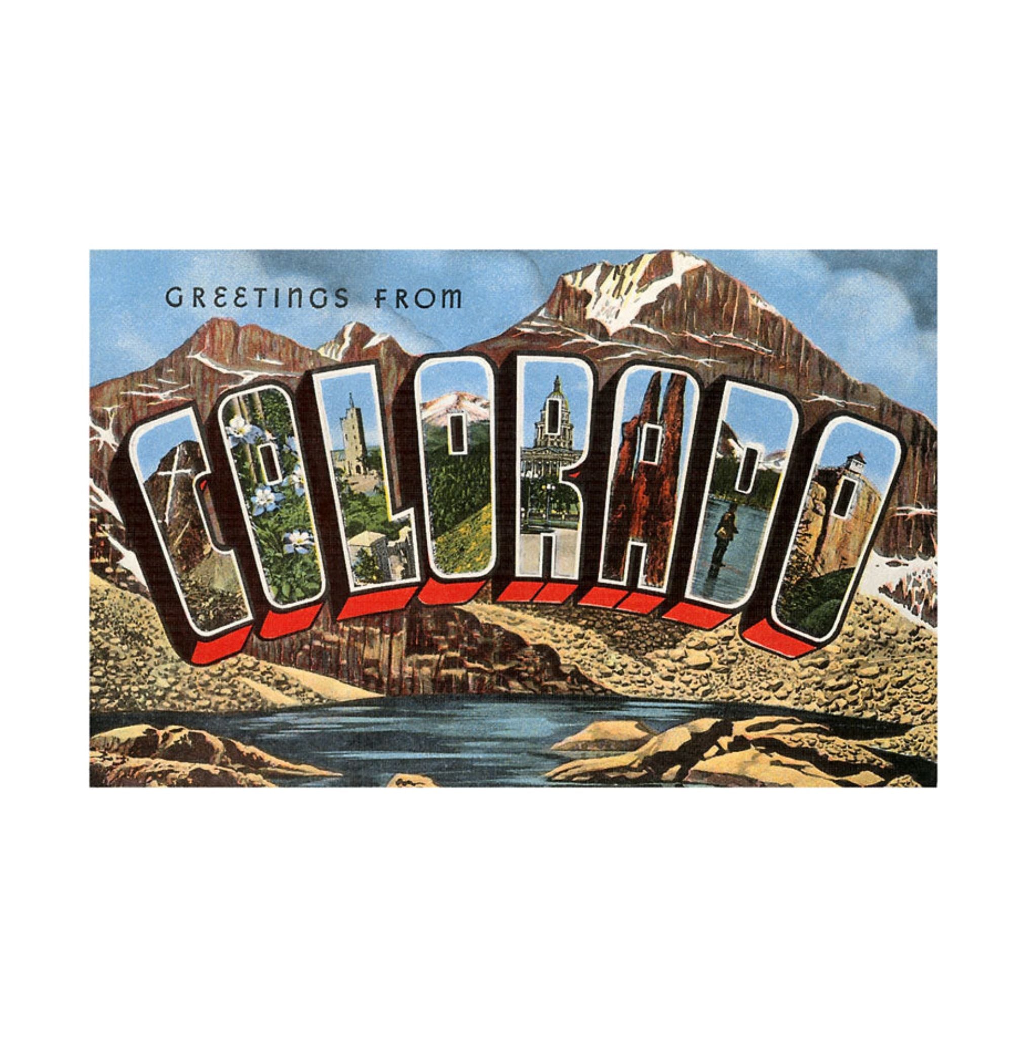 Found Image Greetings From Colorado CO-77 Postcard - FERAL