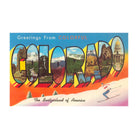 Found Image Greetings from Colorful Colorado CO-204 Postcard - FERAL