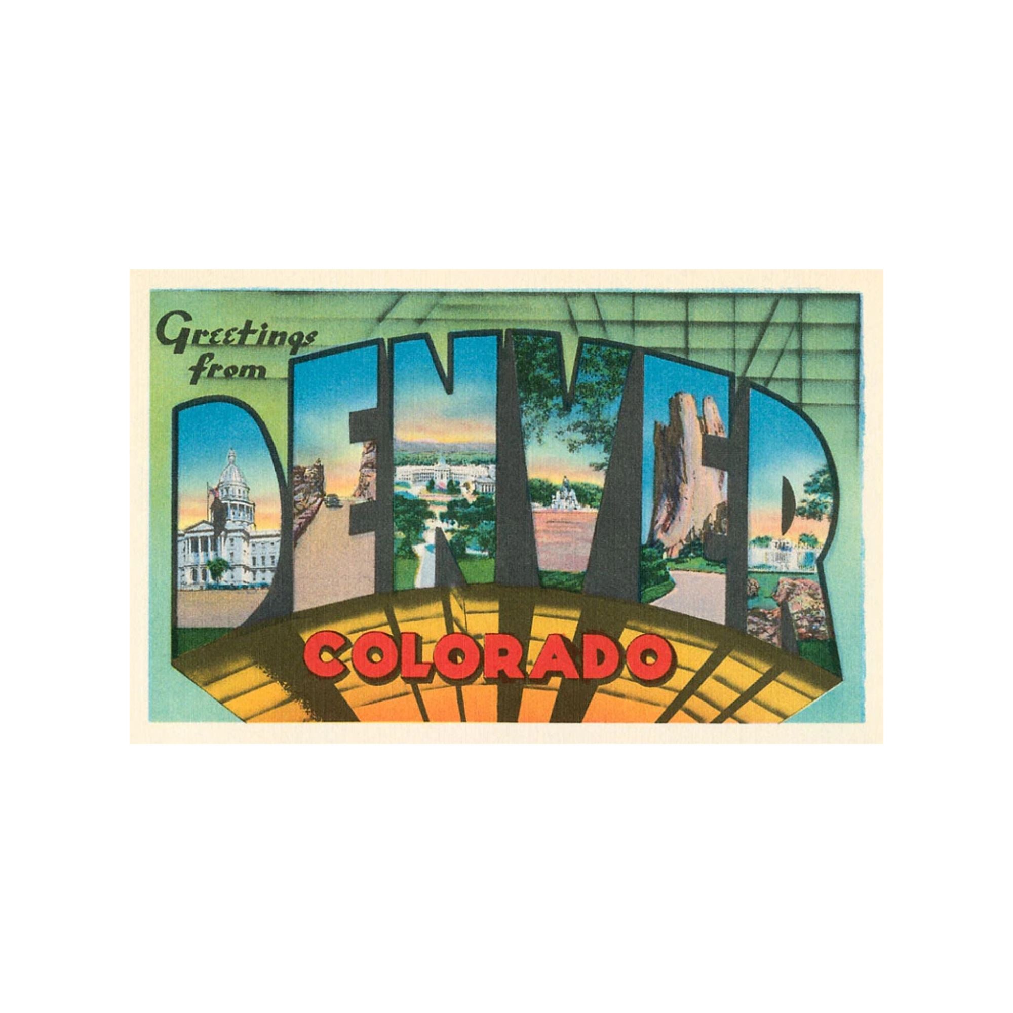 Found Image Greetings from Denver, Colorado CO-277 Postcard - FERAL