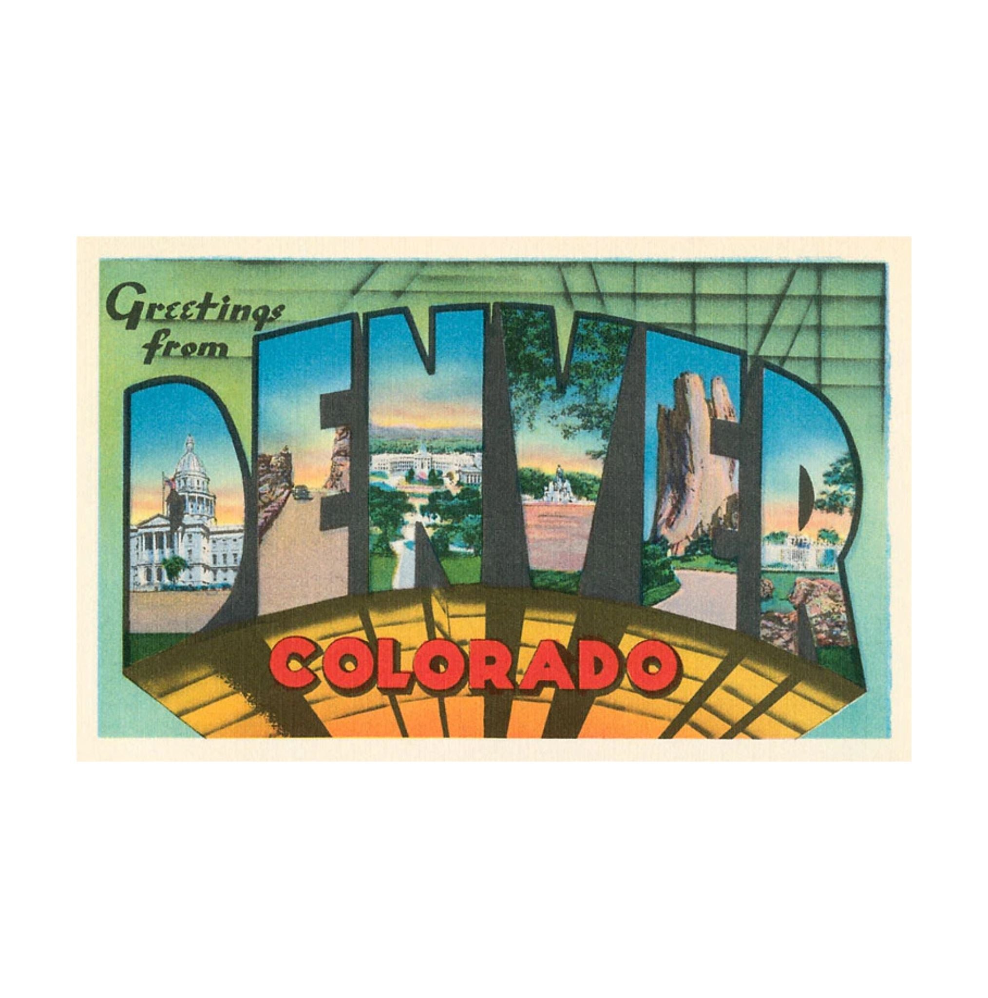 Found Image Greetings from Denver, Colorado CO-277 Postcard - FERAL