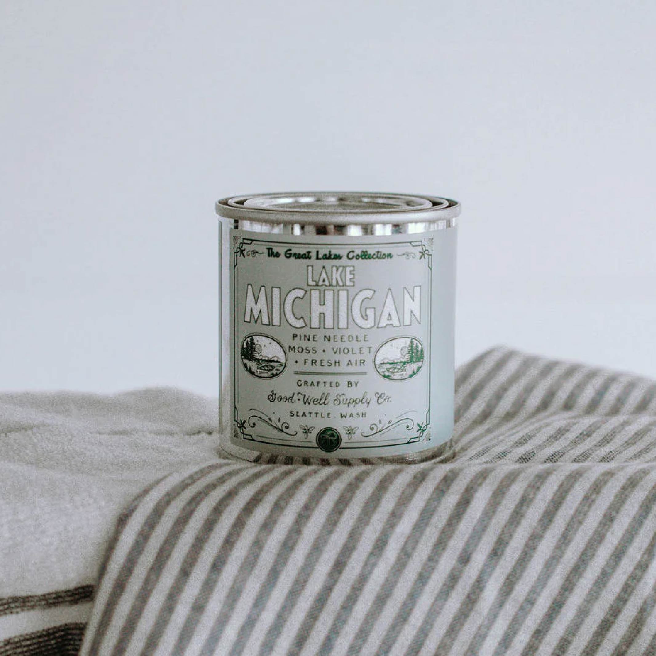 Good & Well Supply Co. Lake Michigan Great Lakes Candle - 1/2 Pint - FERAL