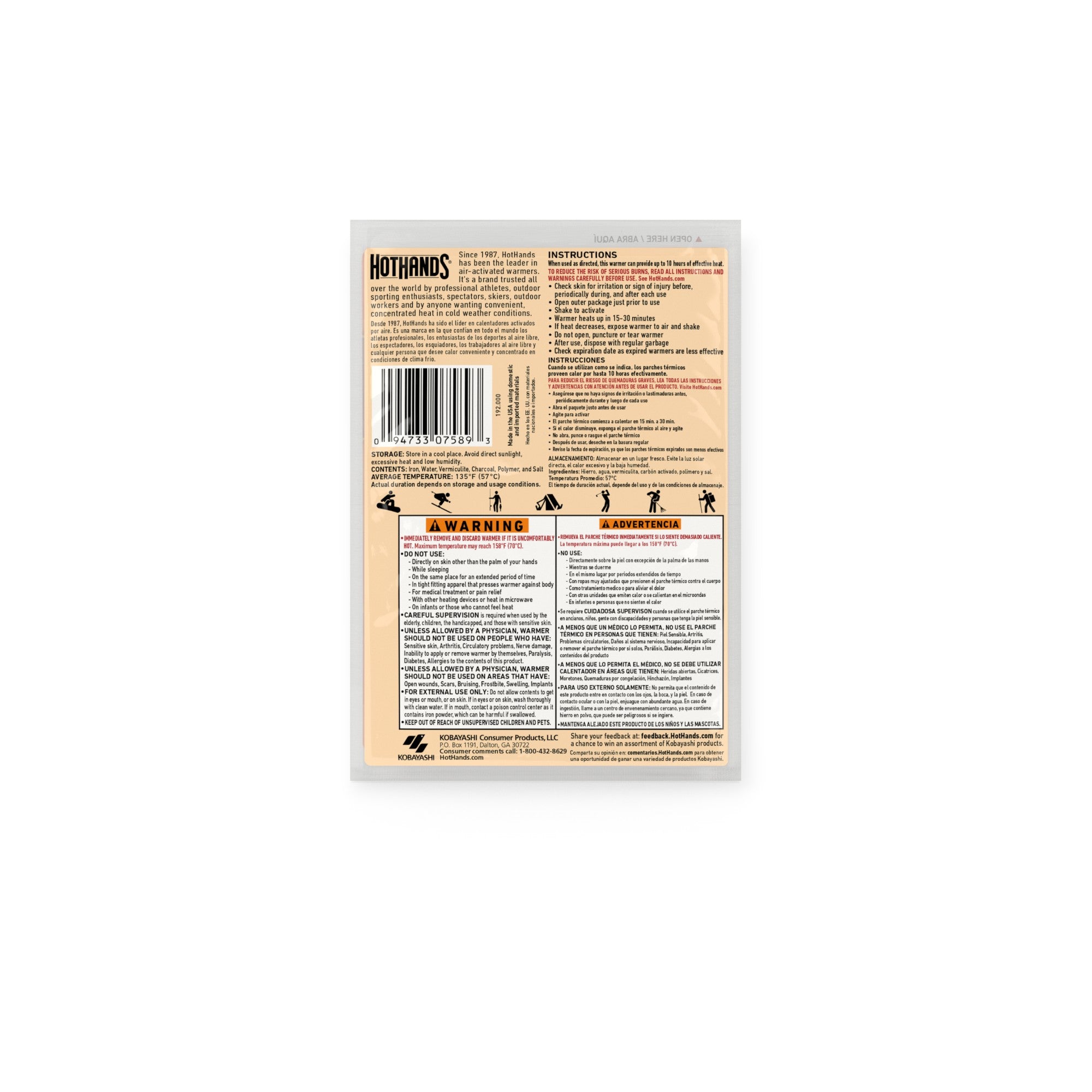 HotHands 2 Hand Warmers 10 Hour - FERAL