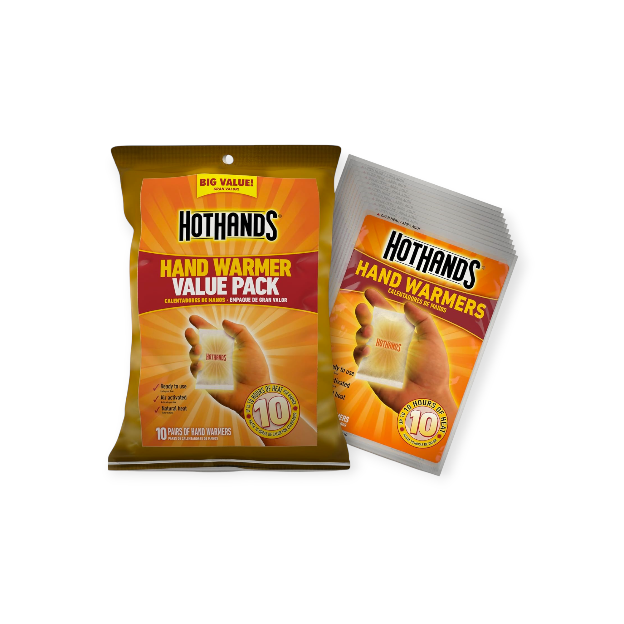 HotHands 2 Hand Warmers 10 Hours - 10 Pairs - FERAL