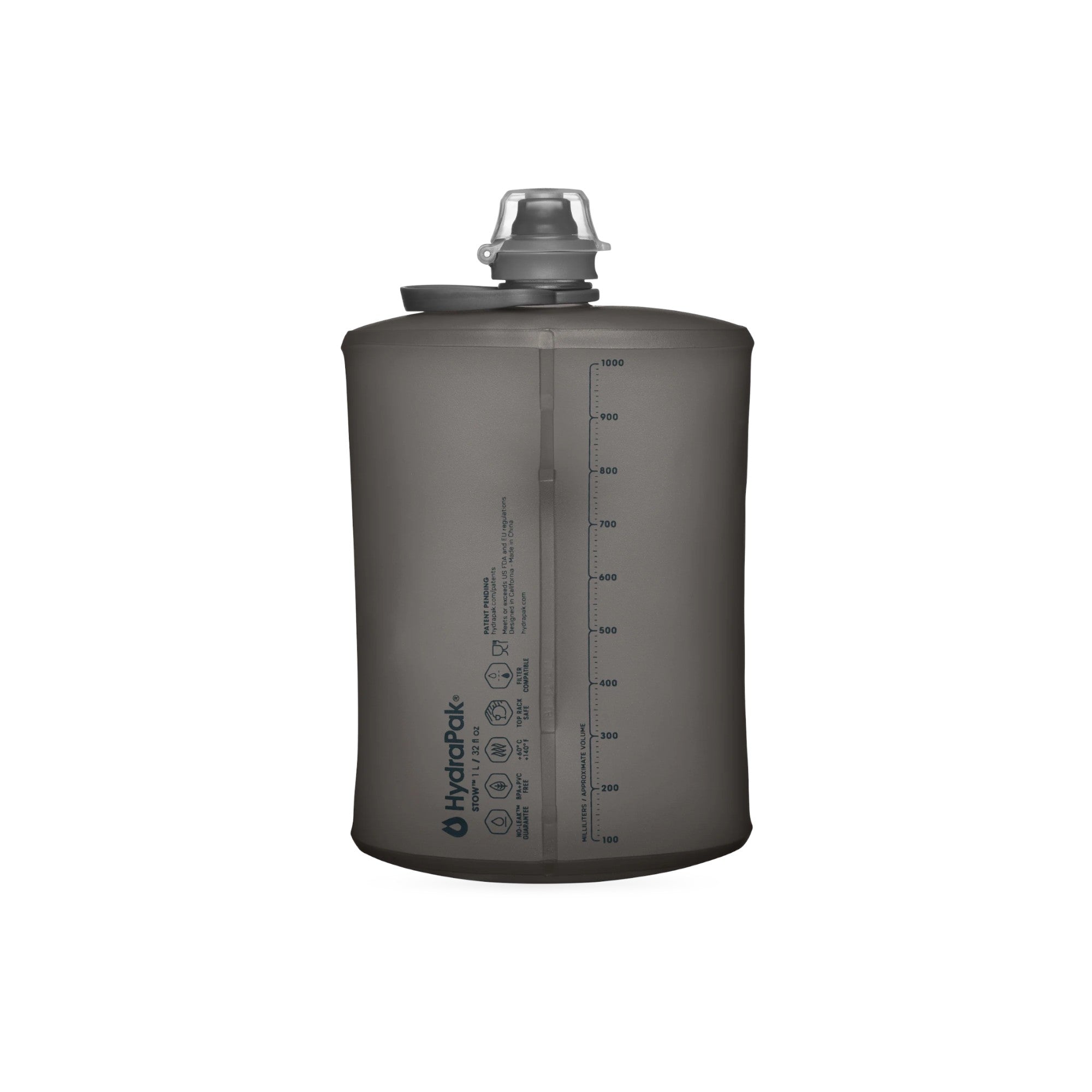 HydraPak Stow Flexible Bottle 1L - FERAL