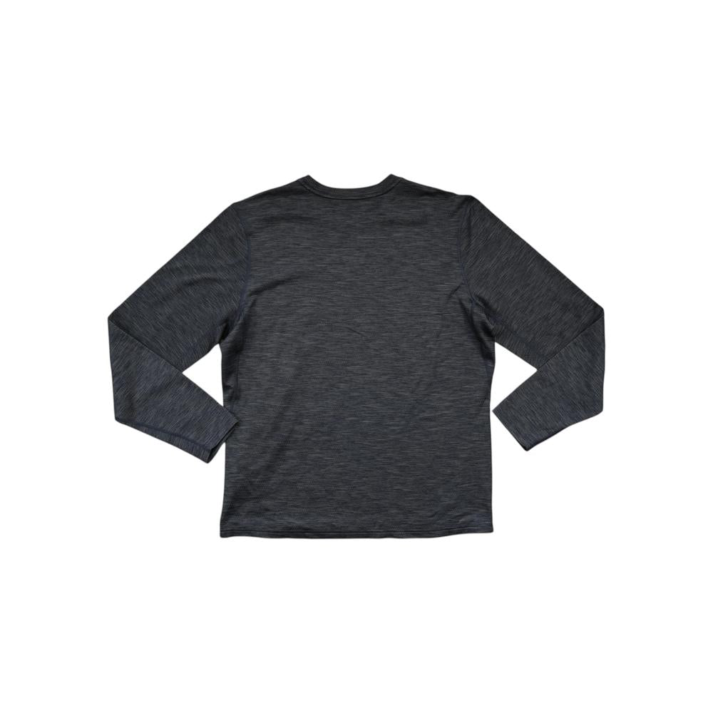 Grey long-sleeve thermal baselayer shirt by REI, shown in back view with heathered texture.