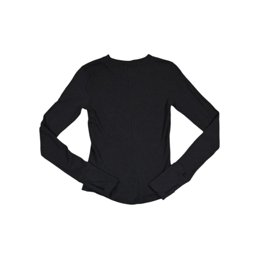 North Face Women's Waffle Thermal Baselayer Shirt Black S Used - FERAL