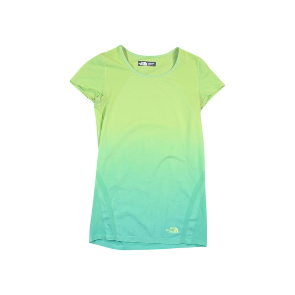 North Face Women's Running Shirt Green/Yellow M Used - FERAL