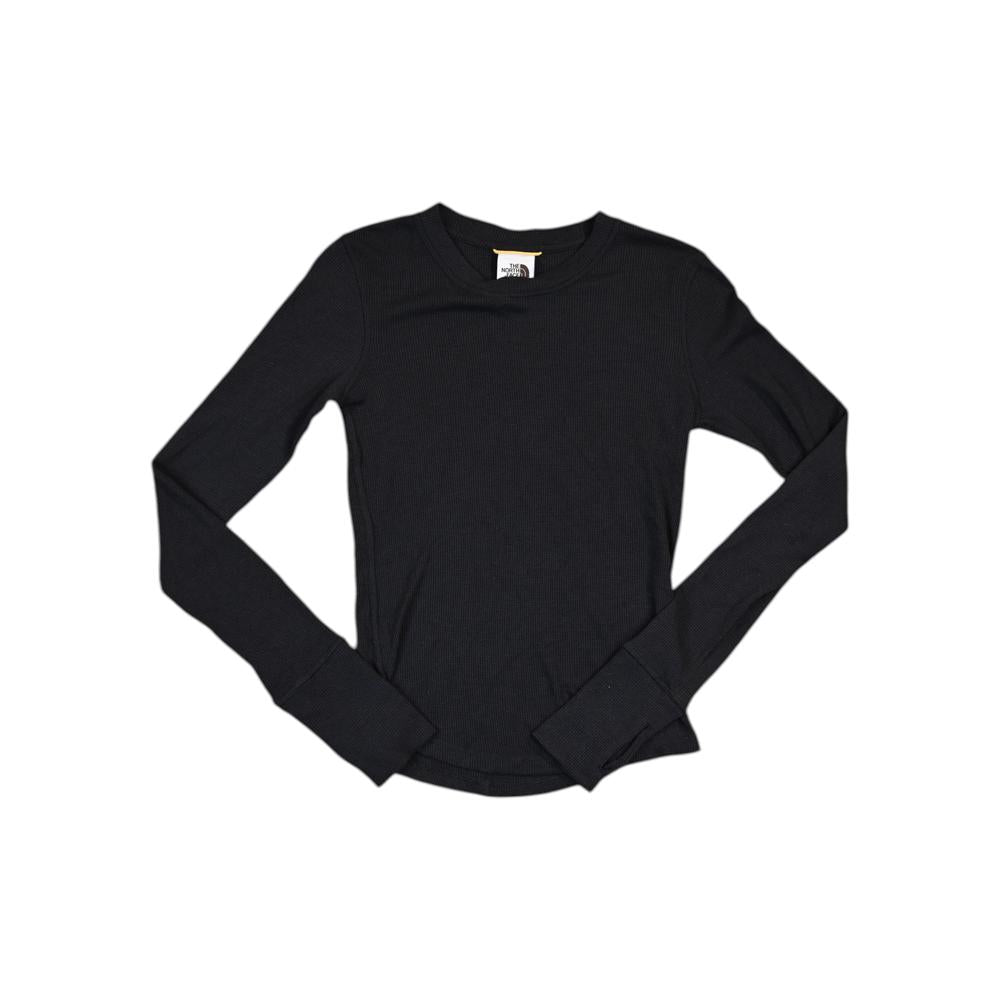 North Face Women's Waffle Thermal Baselayer Shirt Black S Used - FERAL