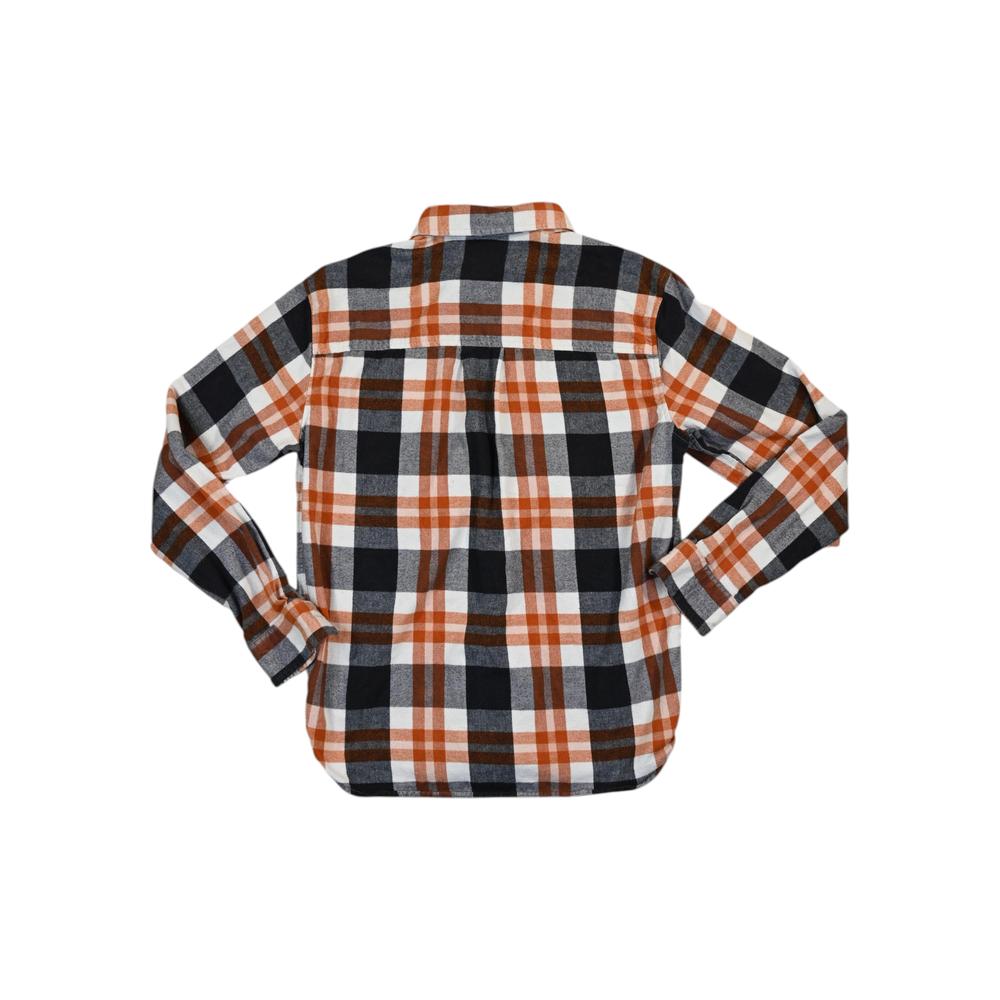 Rei Men's Flannel Long Sleeve Shirt Orange/Black S Used - FERAL