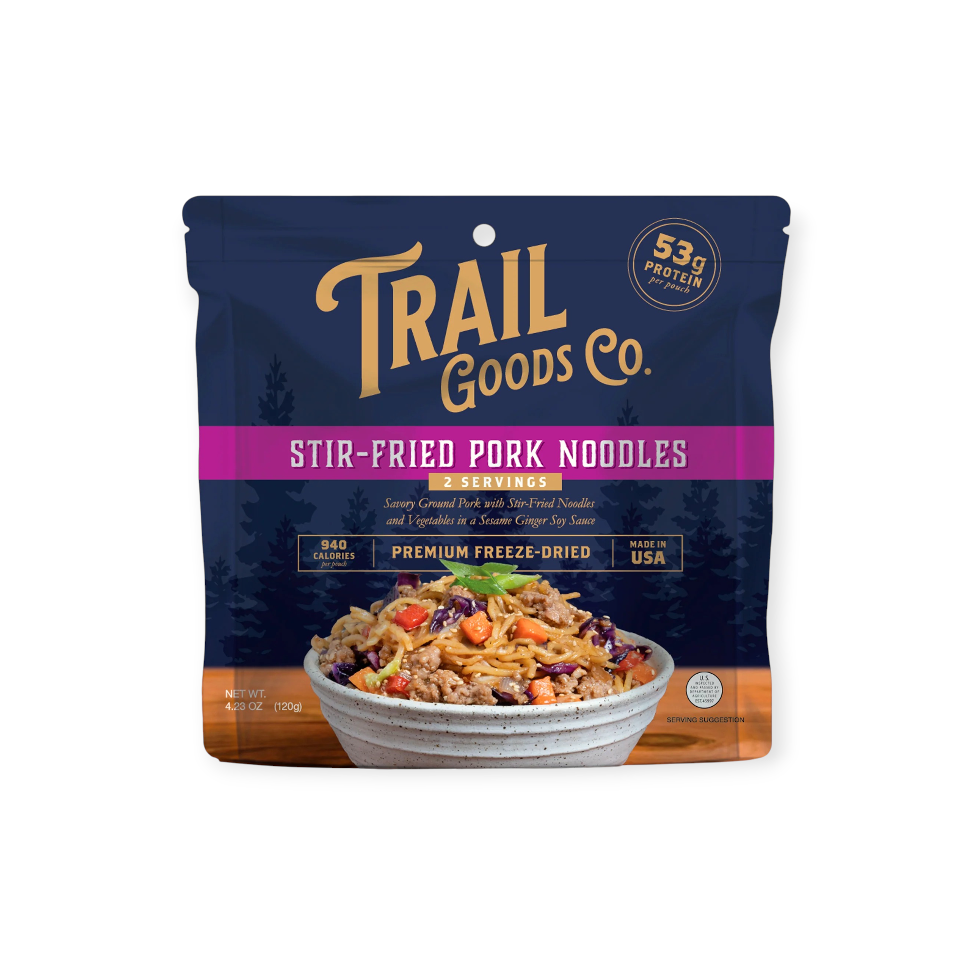 Trail Goods Co. Stir-Fried Pork Noodles Freeze-Dried Meal - FERAL