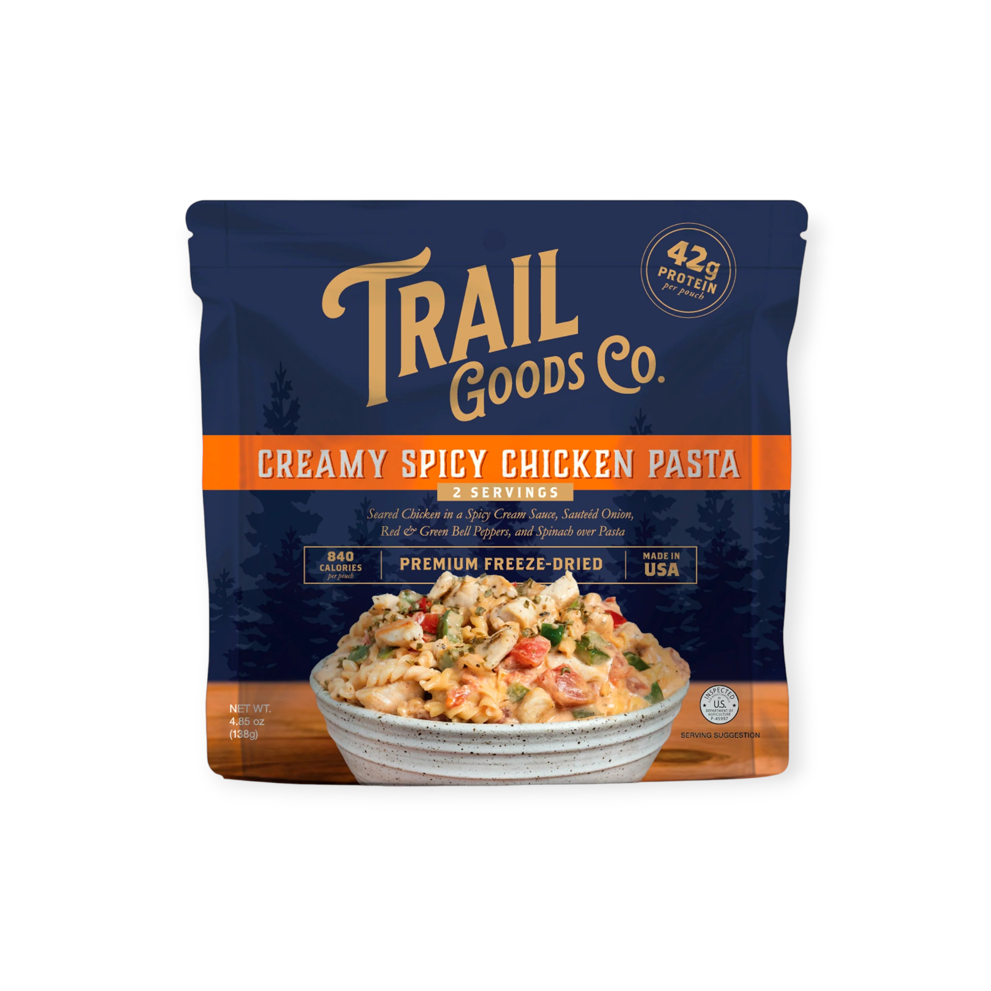 Trail Goods Co. Creamy Spicy Chicken Pasta Freeze-Dried Meal - FERAL