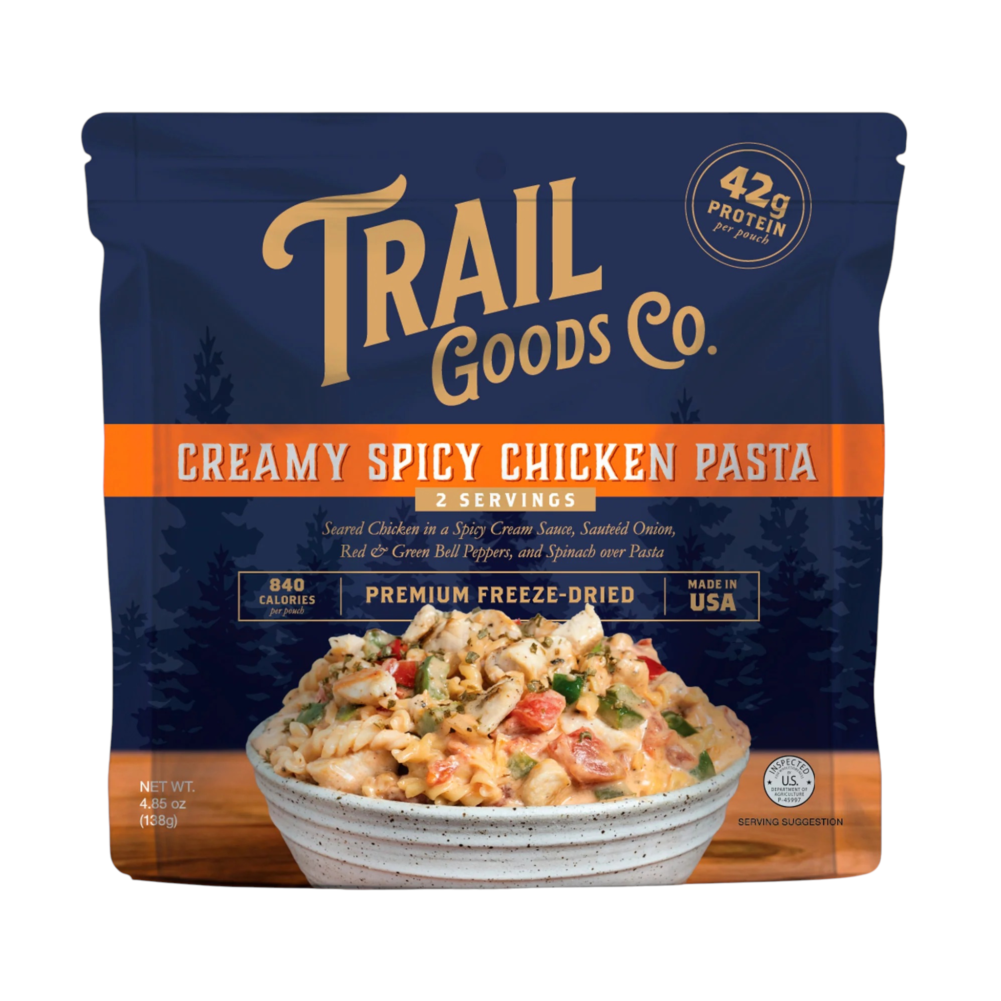 Trail Goods Co. Creamy Spicy Chicken Pasta Freeze-Dried Meal - FERAL