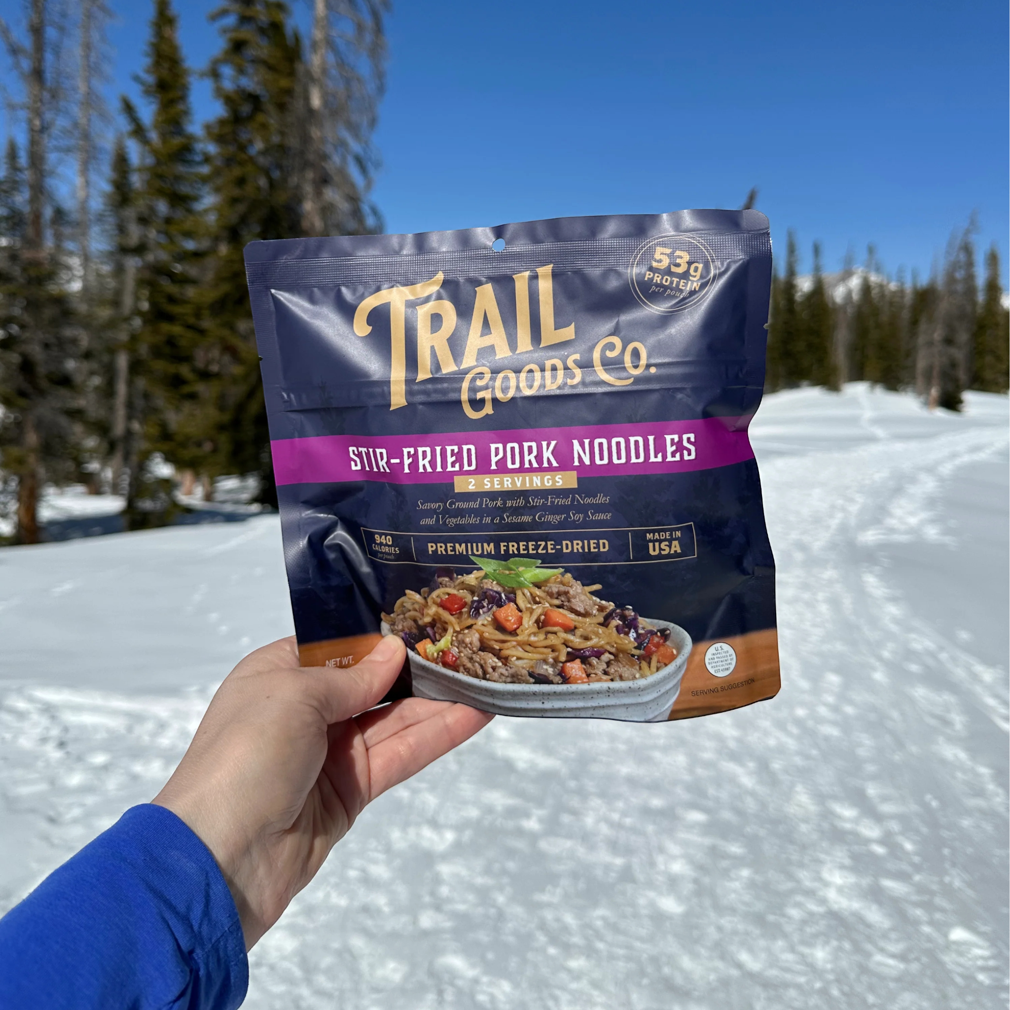 Trail Goods Co. Stir-Fried Pork Noodles Freeze-Dried Meal - FERAL