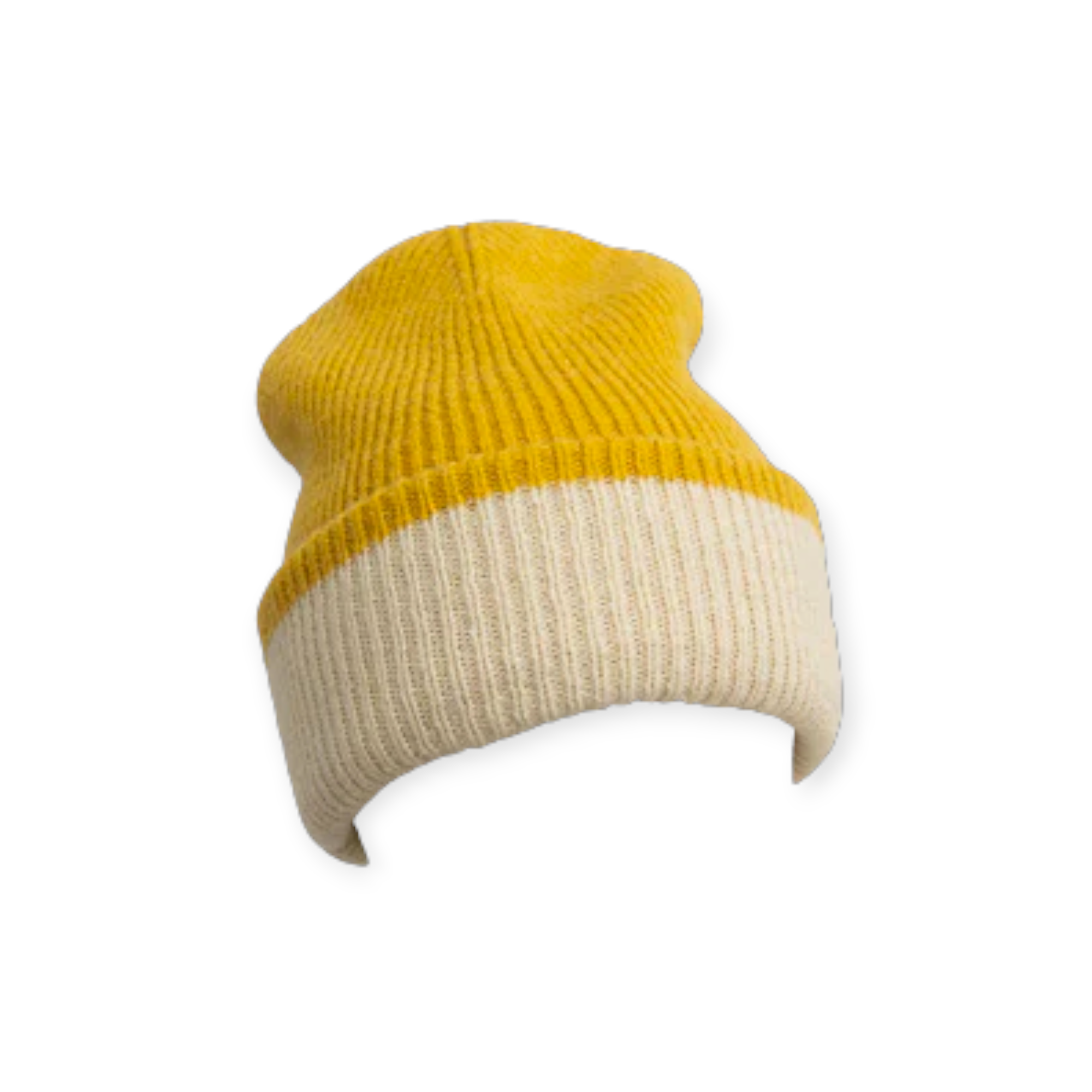 Leto Accessories Basic Knit Two Tone Beanie - FERAL