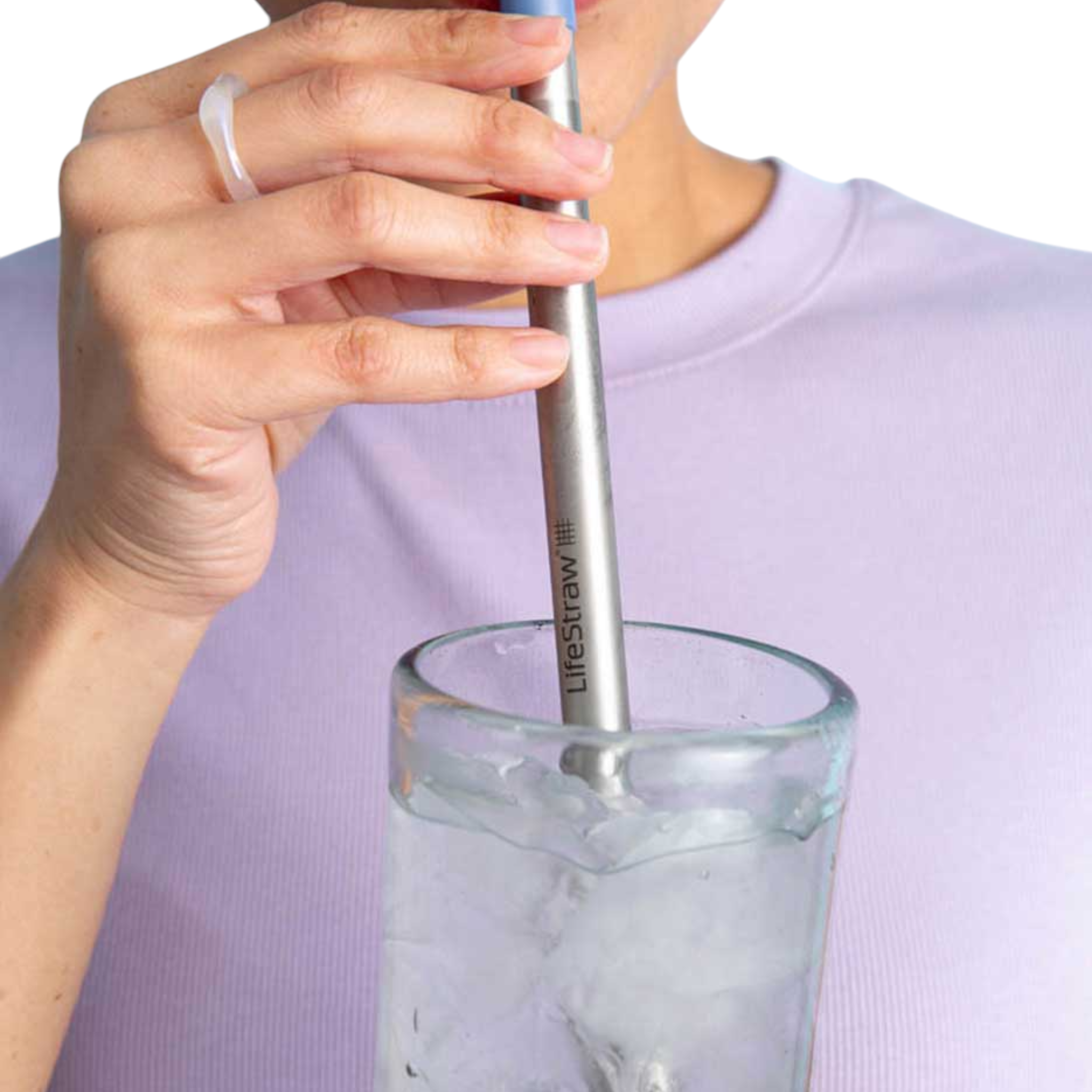 LifeStraw Sip Reusable Stainless Steel Water Filter Straw With Carry Case - FERAL